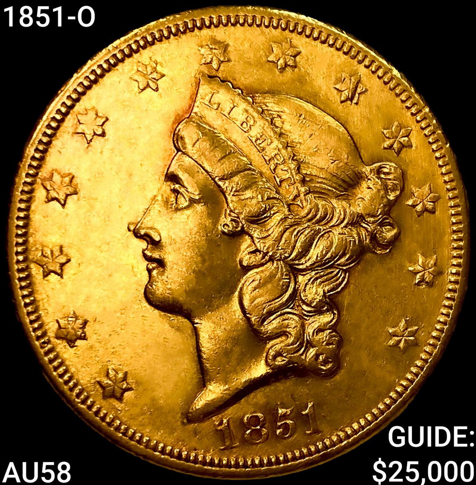 1851-O $20 Gold Double Eagle CHOICE AU (1 of 2)