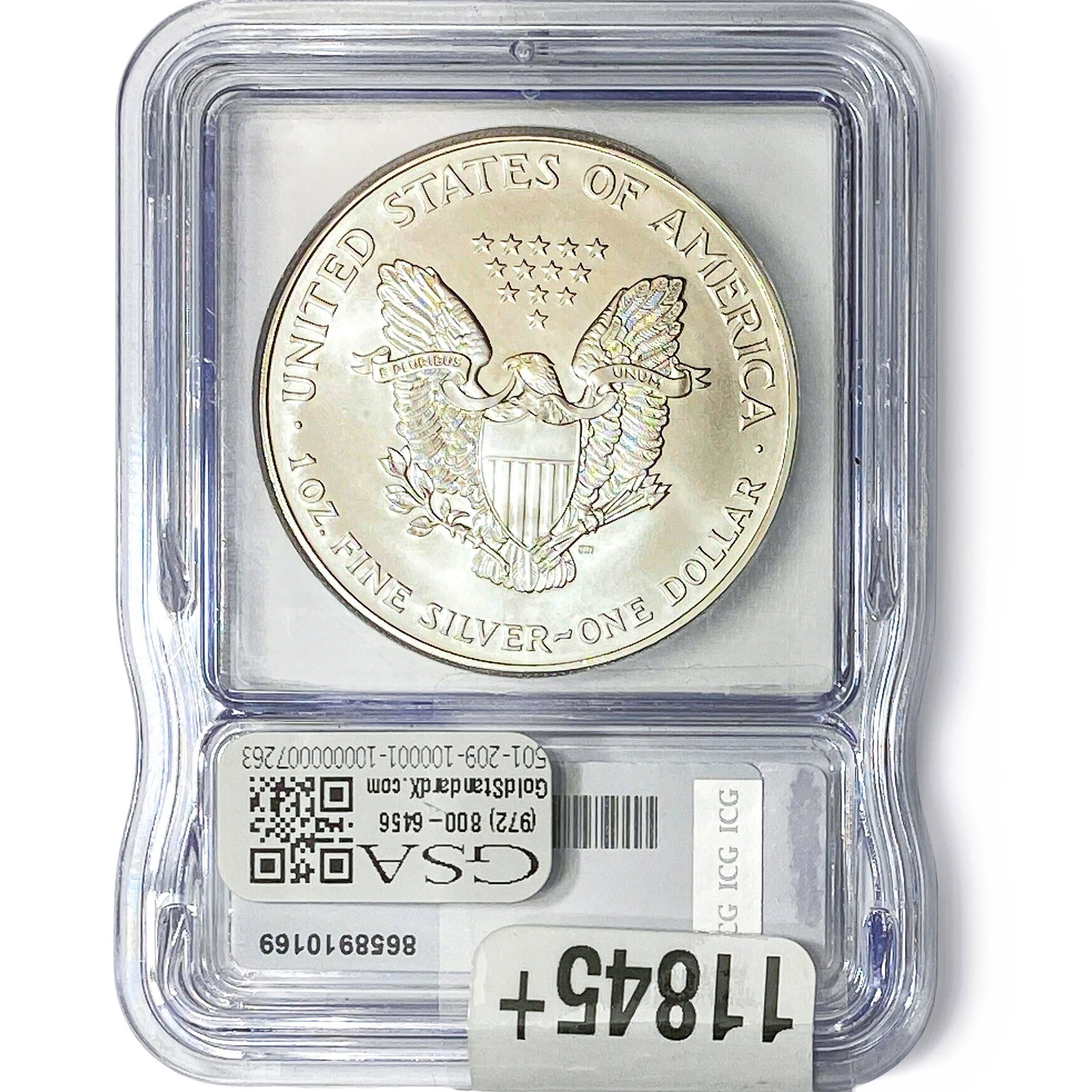 1999 Silver Eagle ICG MS70 - 2
