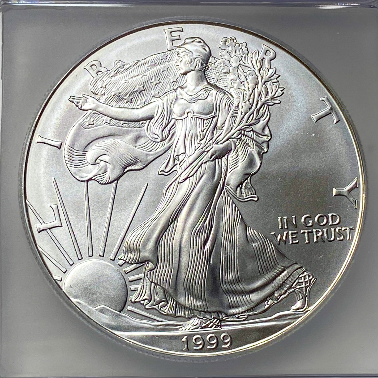 1999 Silver Eagle ICG MS70 - 3