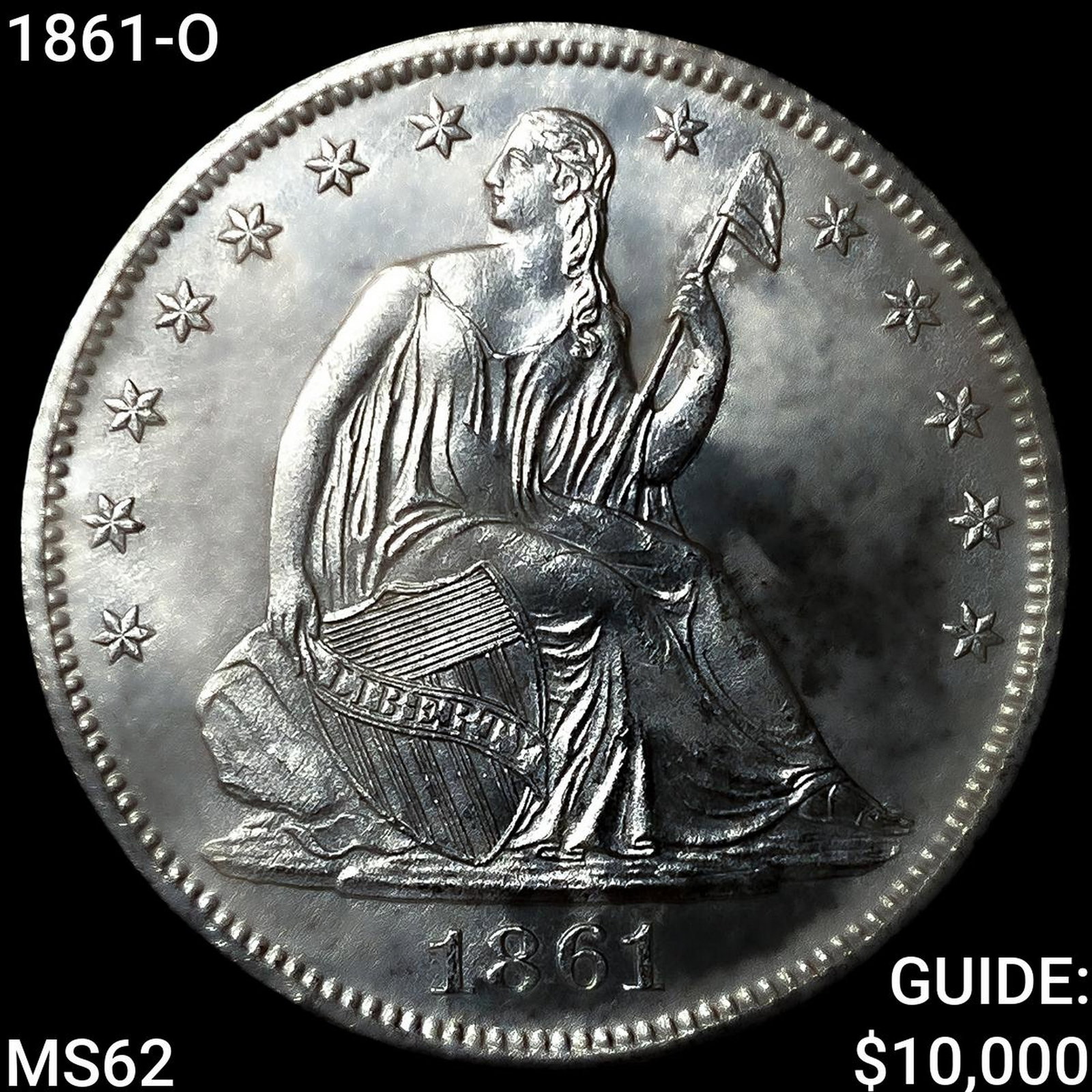1861-O Seated Liberty Half Dollar: 1861-O Seated Liberty Half Dollar