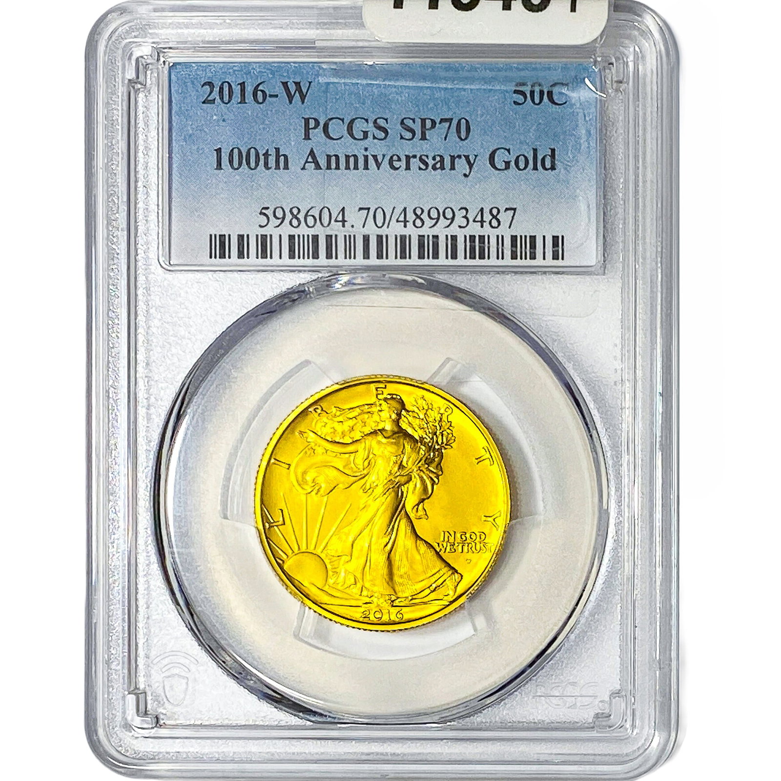 2016-W 100th Ann. 1/2oz Gold Walking Liberty 50C SP70 (1 of 4)