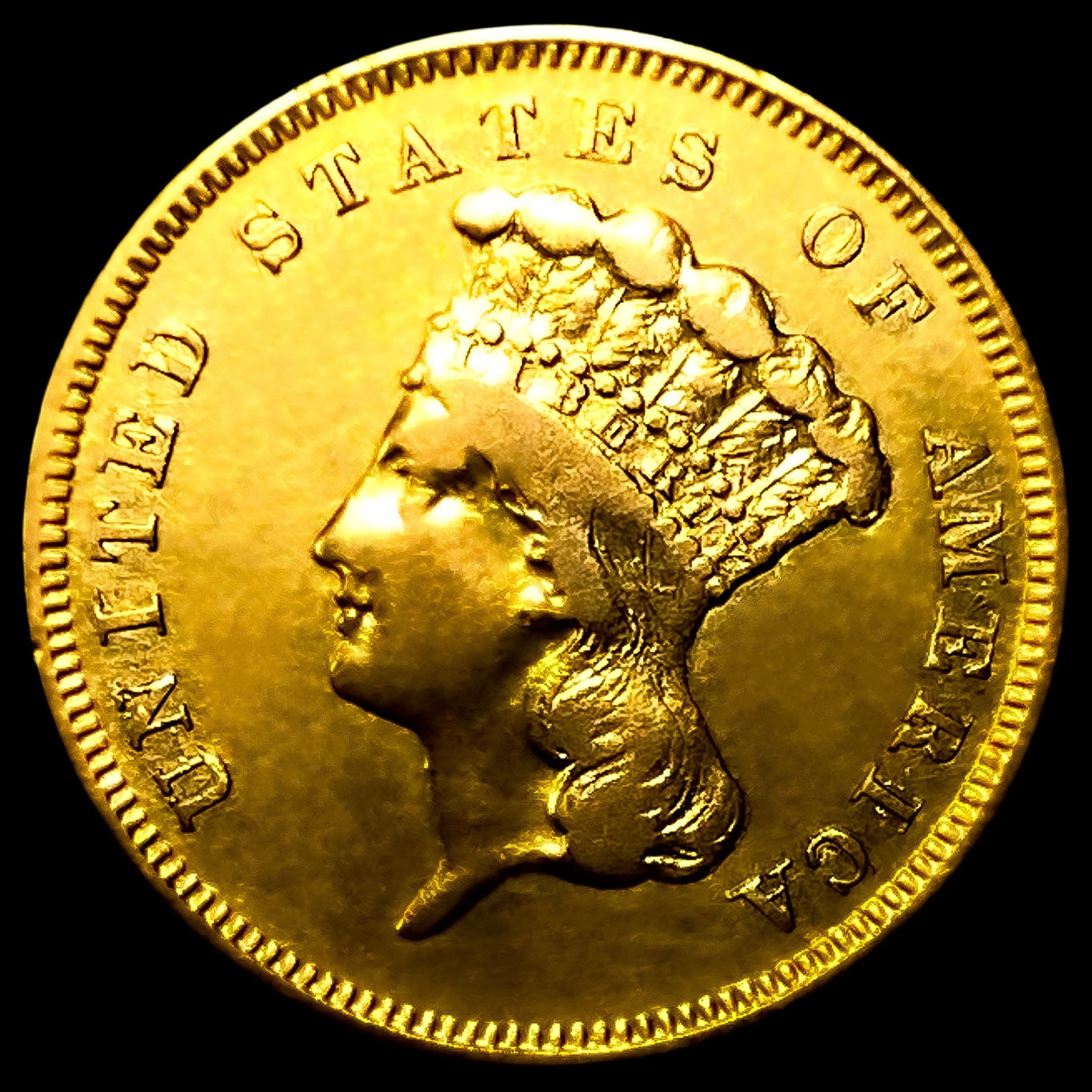 1856-S $3 Gold Piece: 1856-S $3 Gold Piece