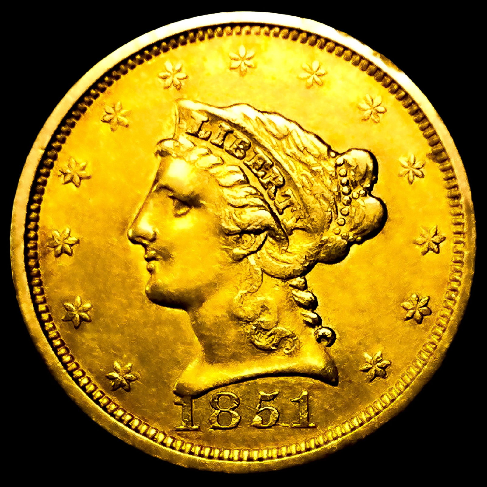 1851 $2.50 Gold Quarter Eagle: 1851 $2.50 Gold Quarter Eagle