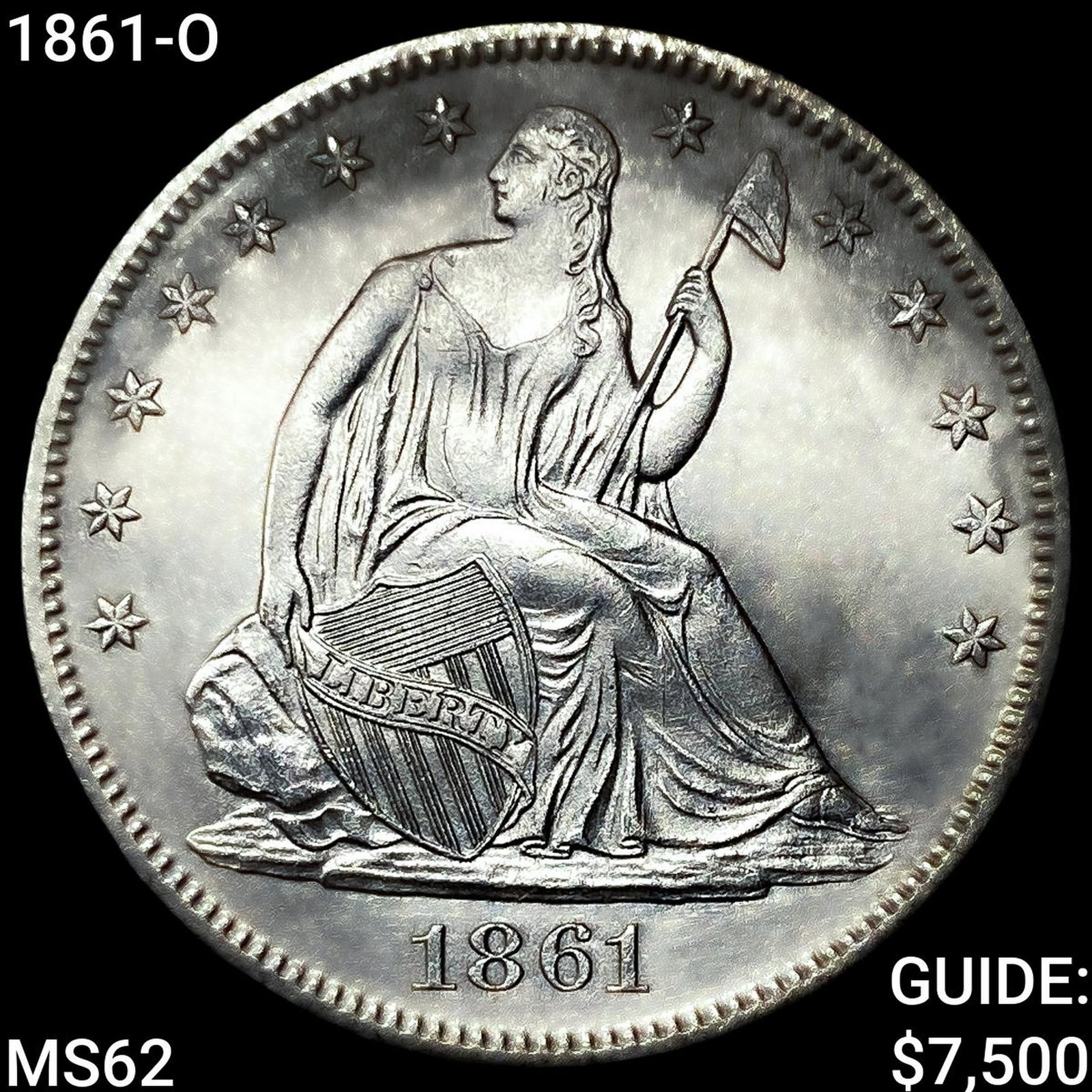 1861-O Seated Liberty Half Dollar: 1861-O Seated Liberty Half Dollar