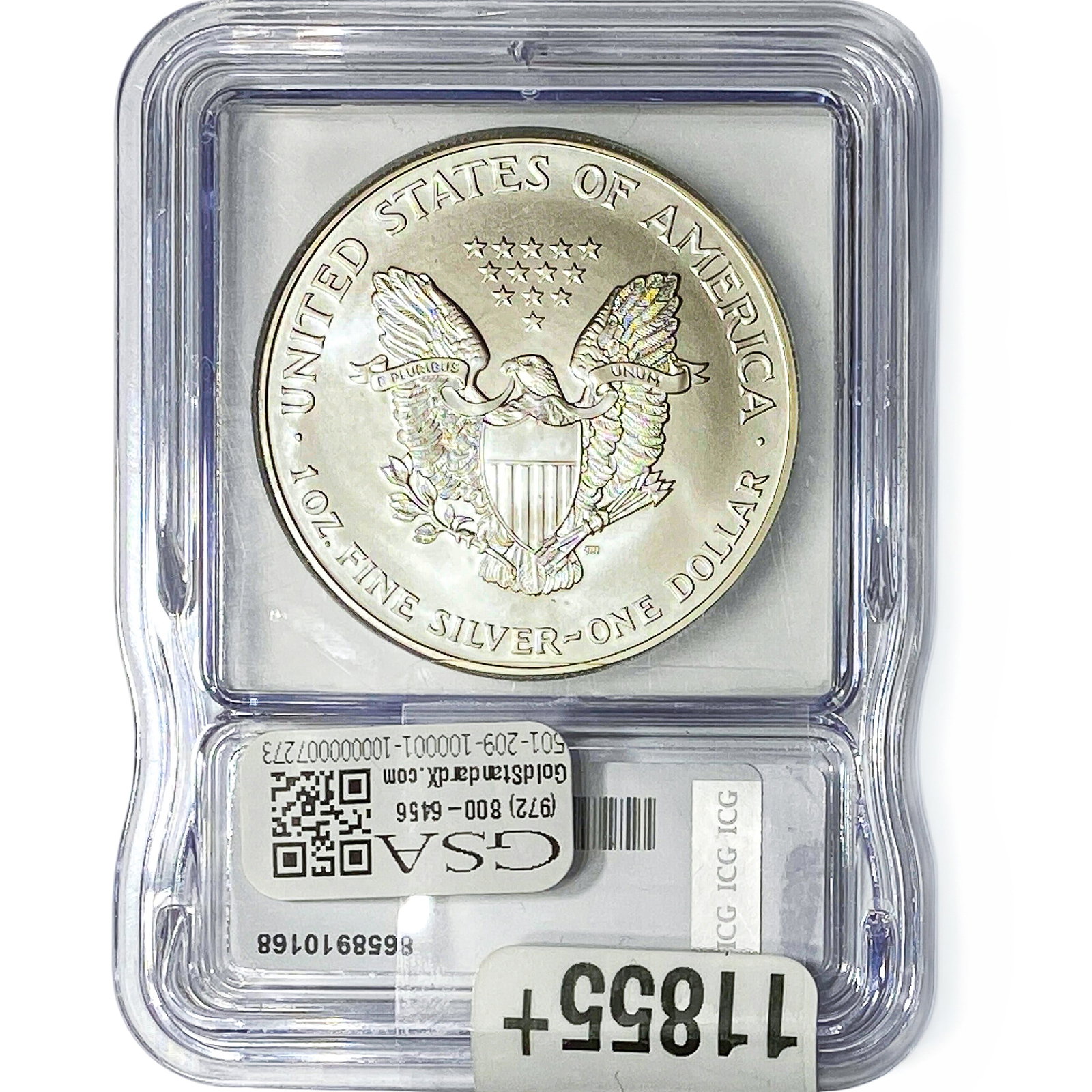 1999 Silver Eagle ICG MS70 - 2