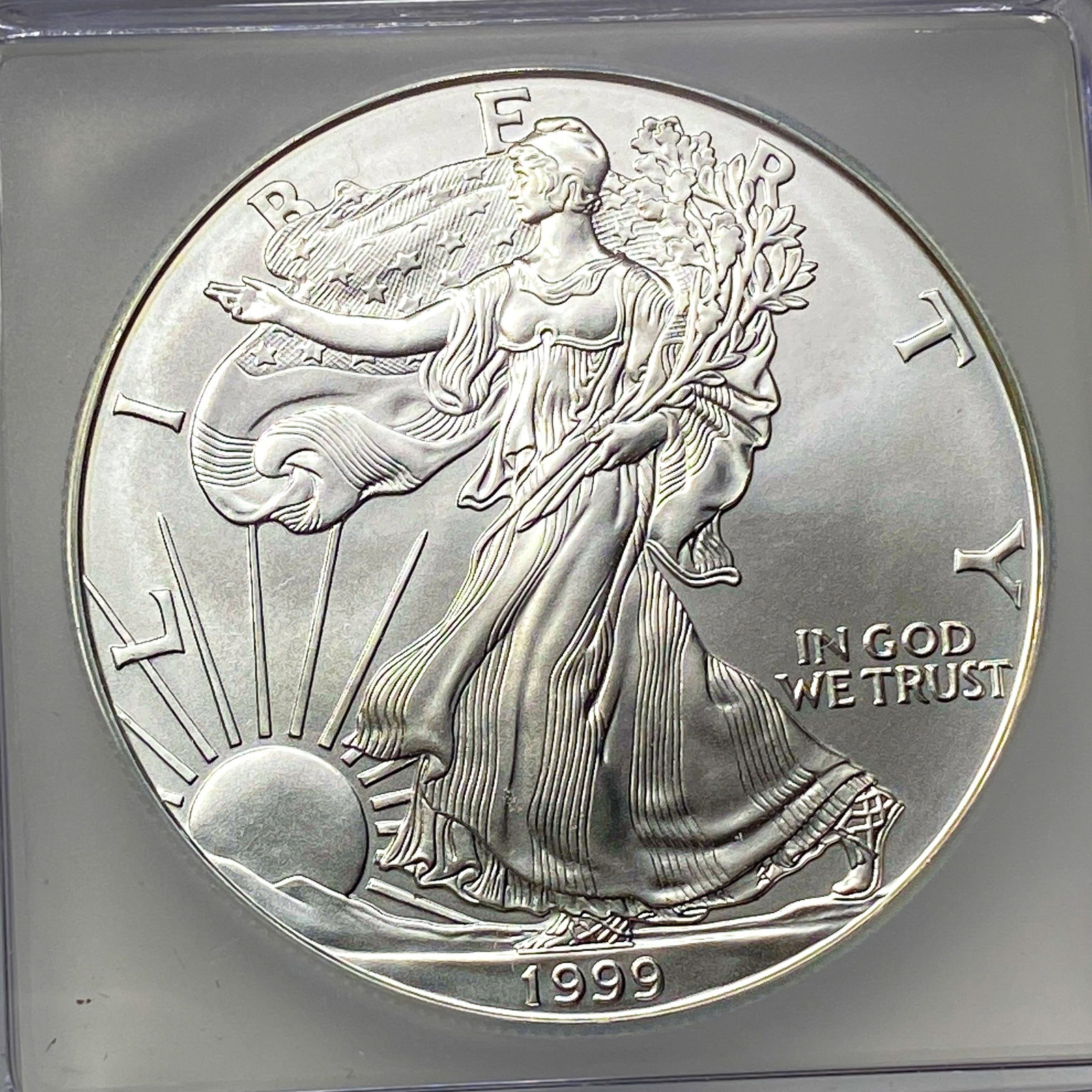 1999 Silver Eagle ICG MS70 - 3
