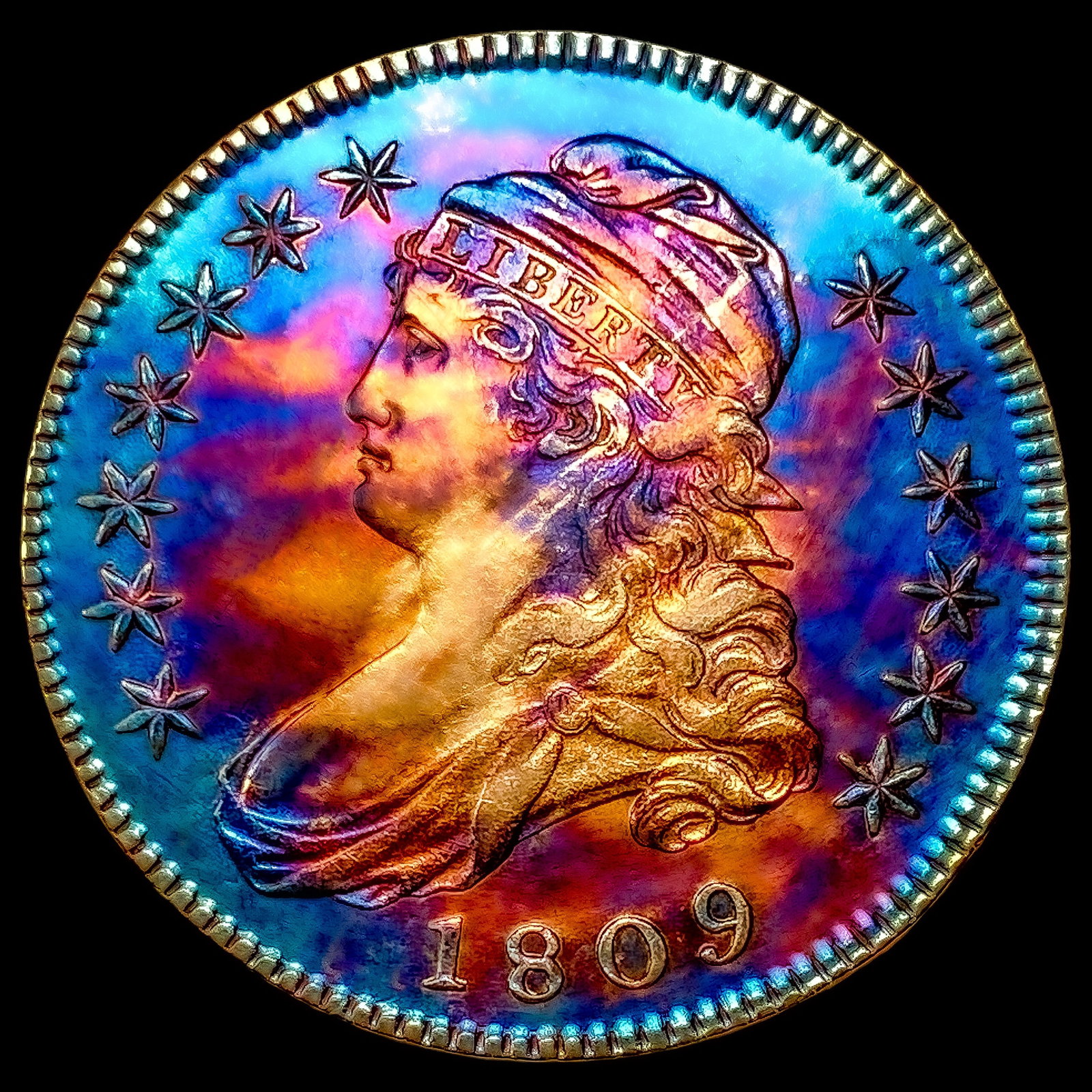 1809 XXX Edge Capped Bust Half Dollar (1 of 2)