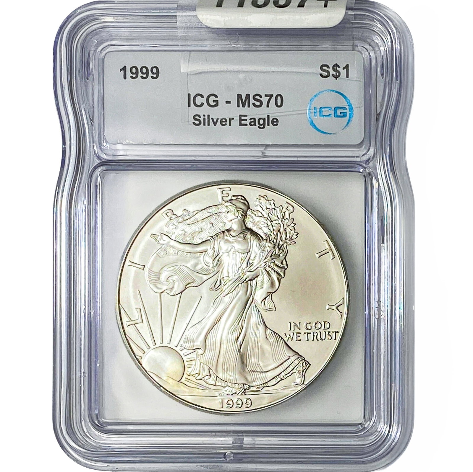 1999 Silver Eagle ICG MS70: 1999 Silver Eagle ICG MS70