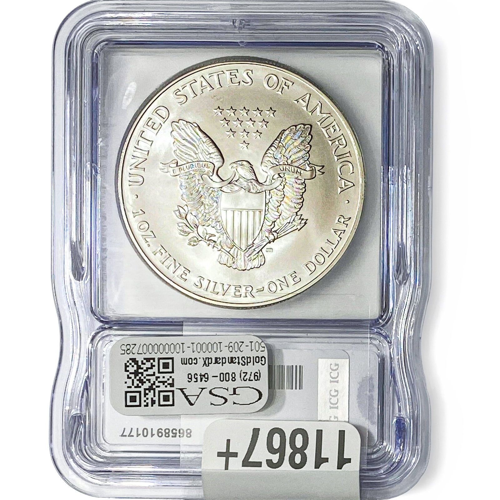 1999 Silver Eagle ICG MS70 - 2