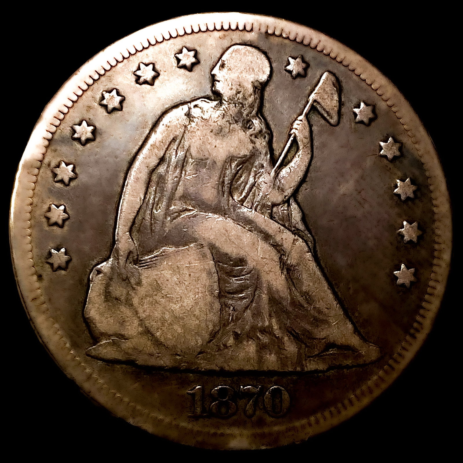 1870-CC Seated Liberty Dollar: 1870-CC Seated Liberty Dollar
