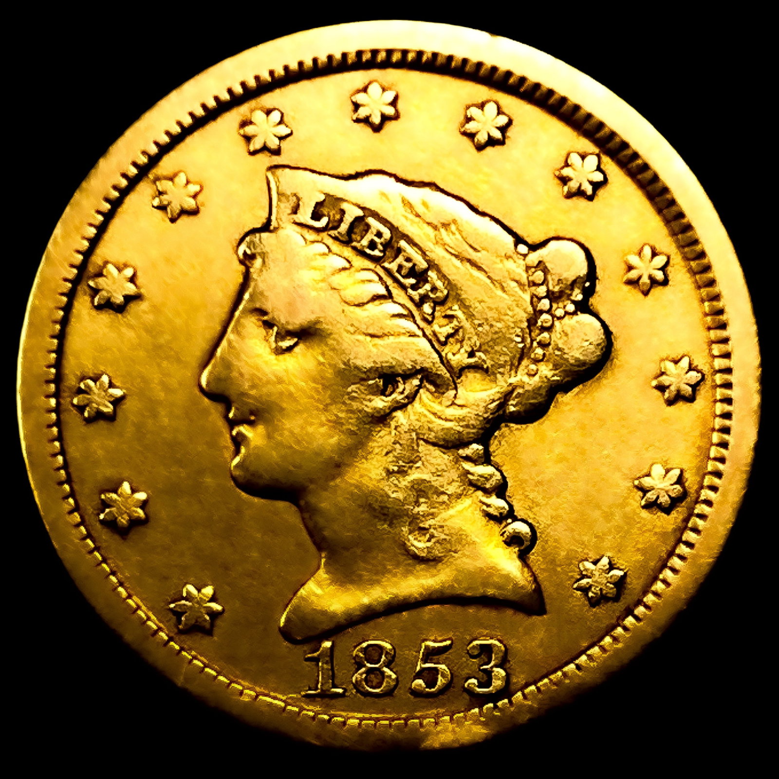 1853 $2.50 Gold Quarter Eagle (1 of 2)