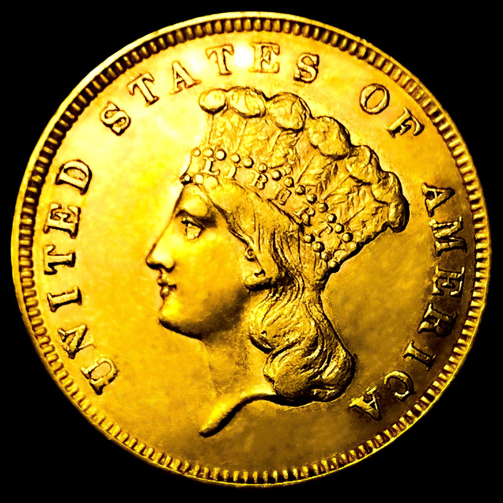 1858 $3 Gold Piece (1 of 2)