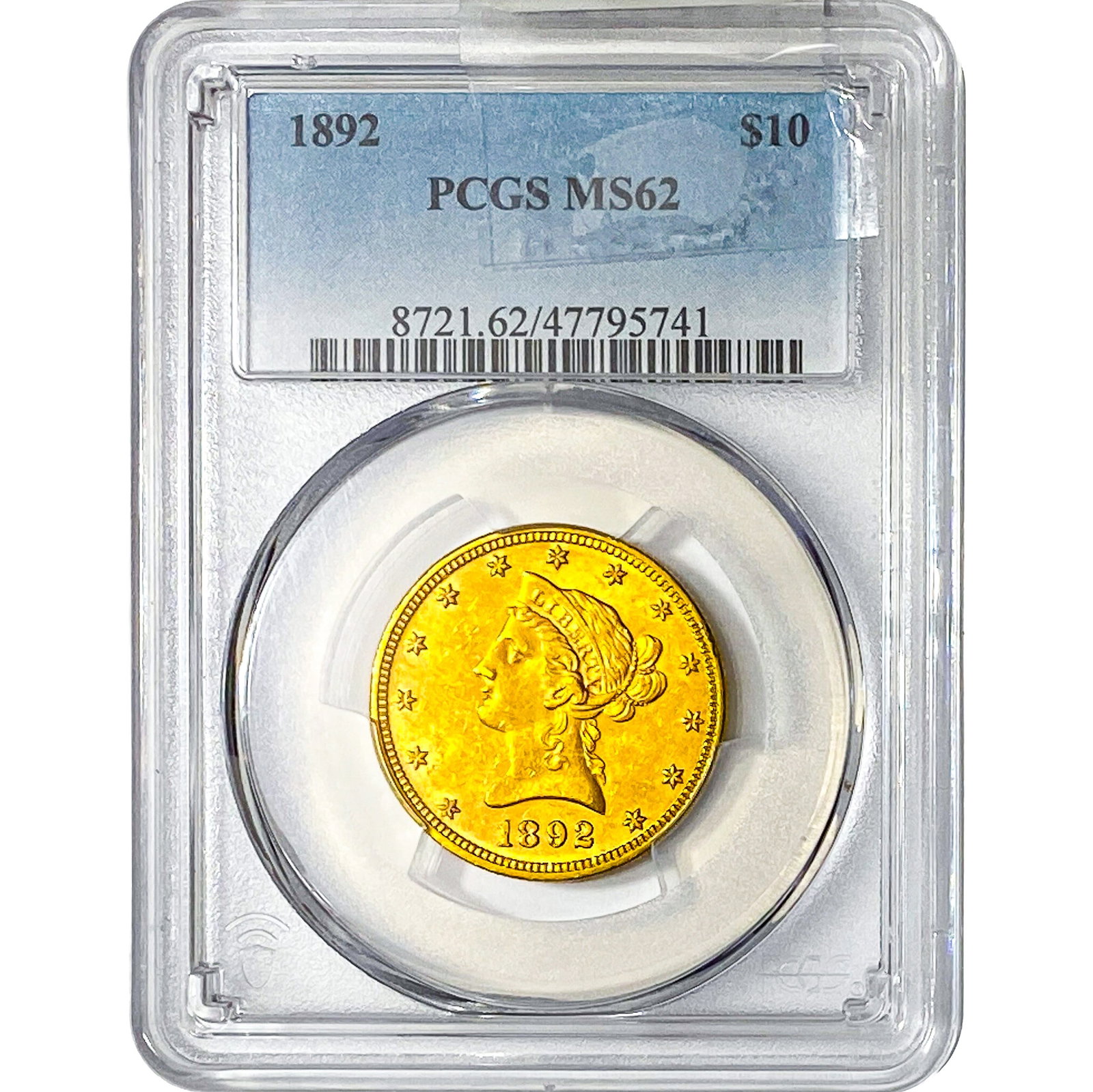 1892 $10 Gold Eagle PCGS MS62: 1892 $10 Gold Eagle PCGS MS62
