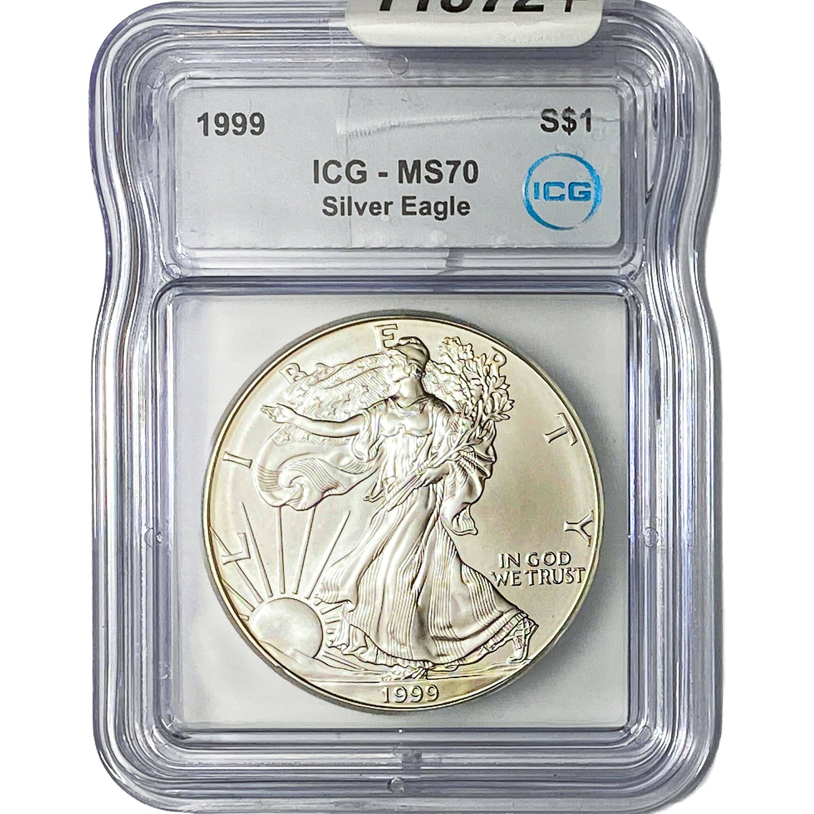 1999 Silver Eagle ICG MS70: 1999 Silver Eagle ICG MS70