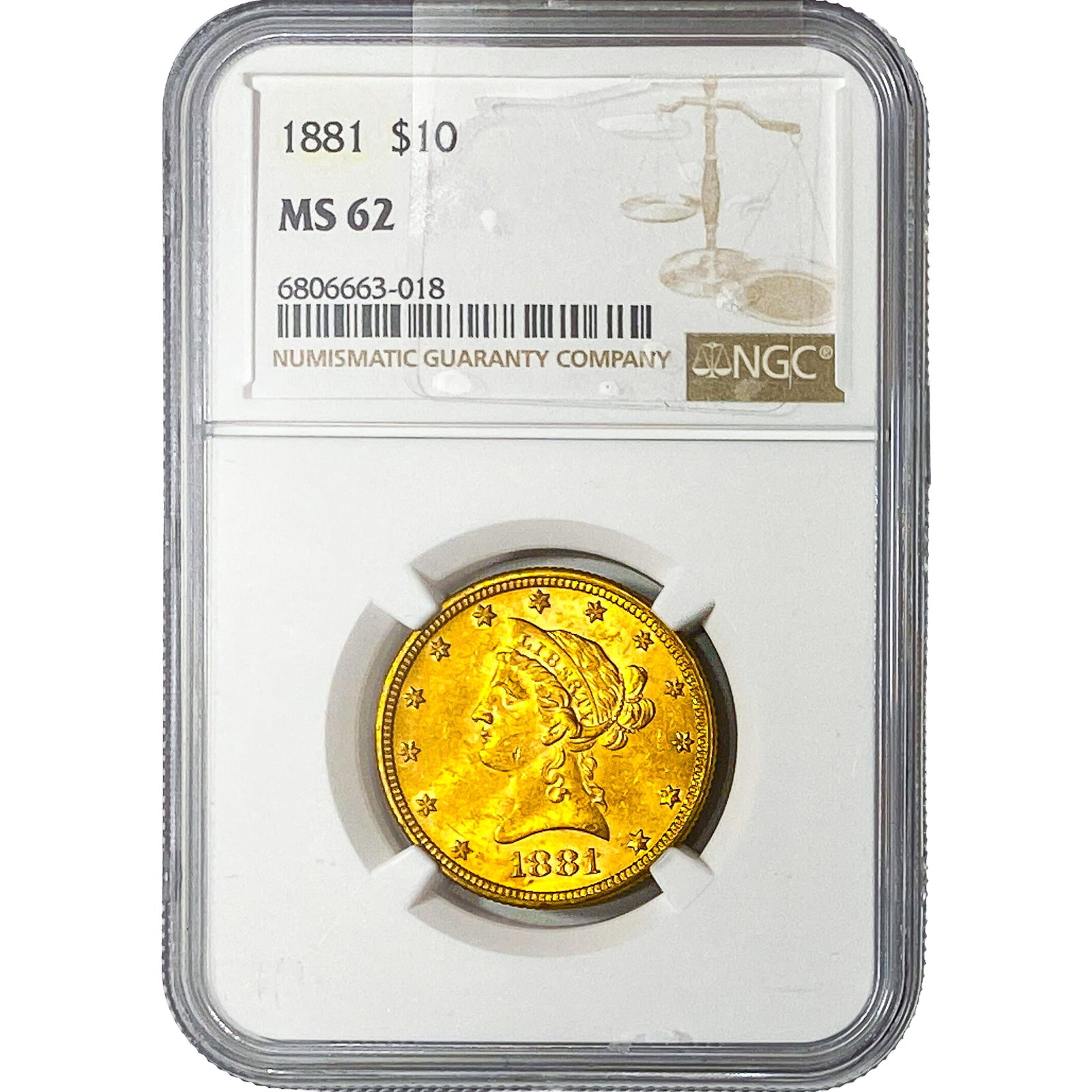 1881 $10 Gold Eagle NGC MS62 (1 of 4)