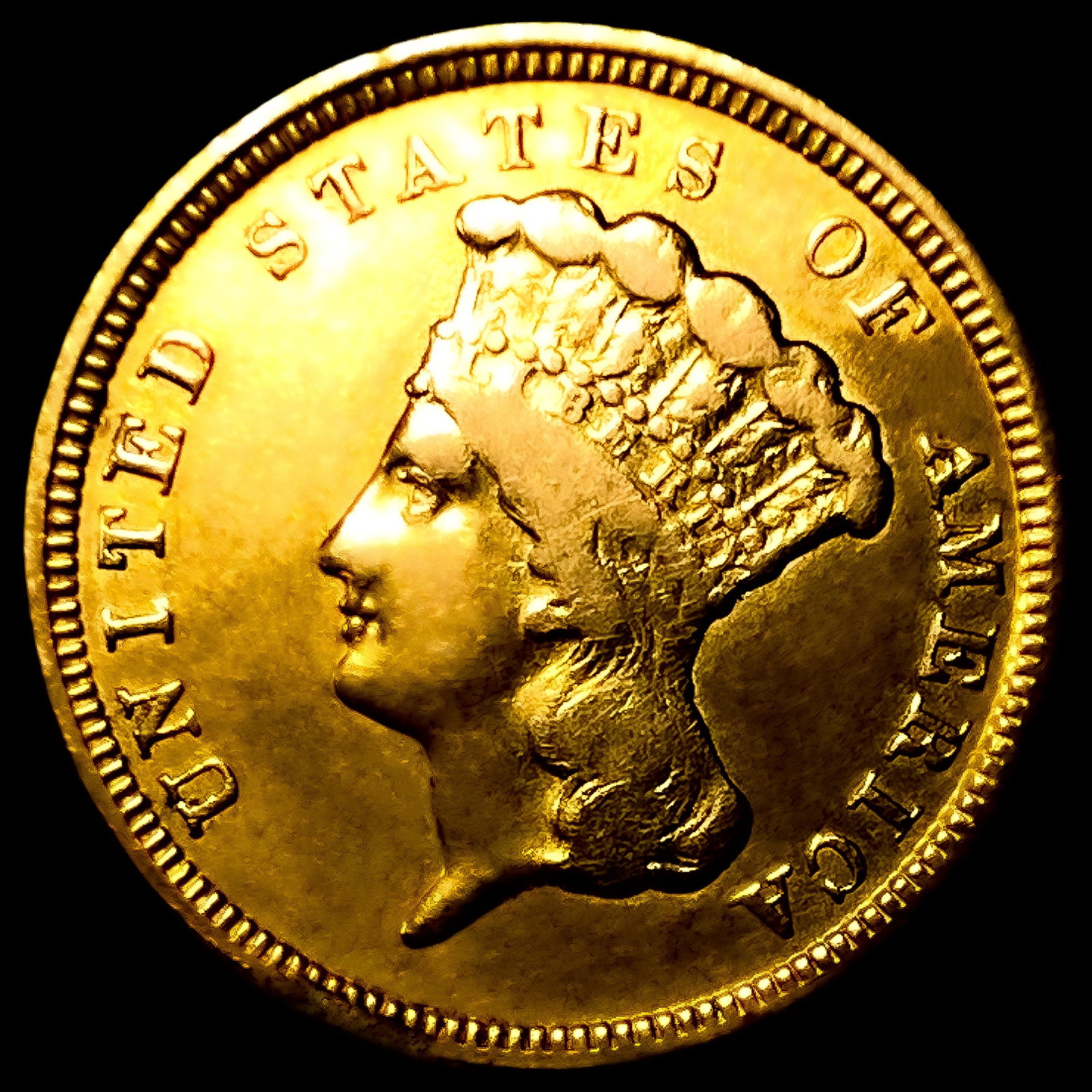 1854 $3 Gold Piece: 1854 $3 Gold Piece