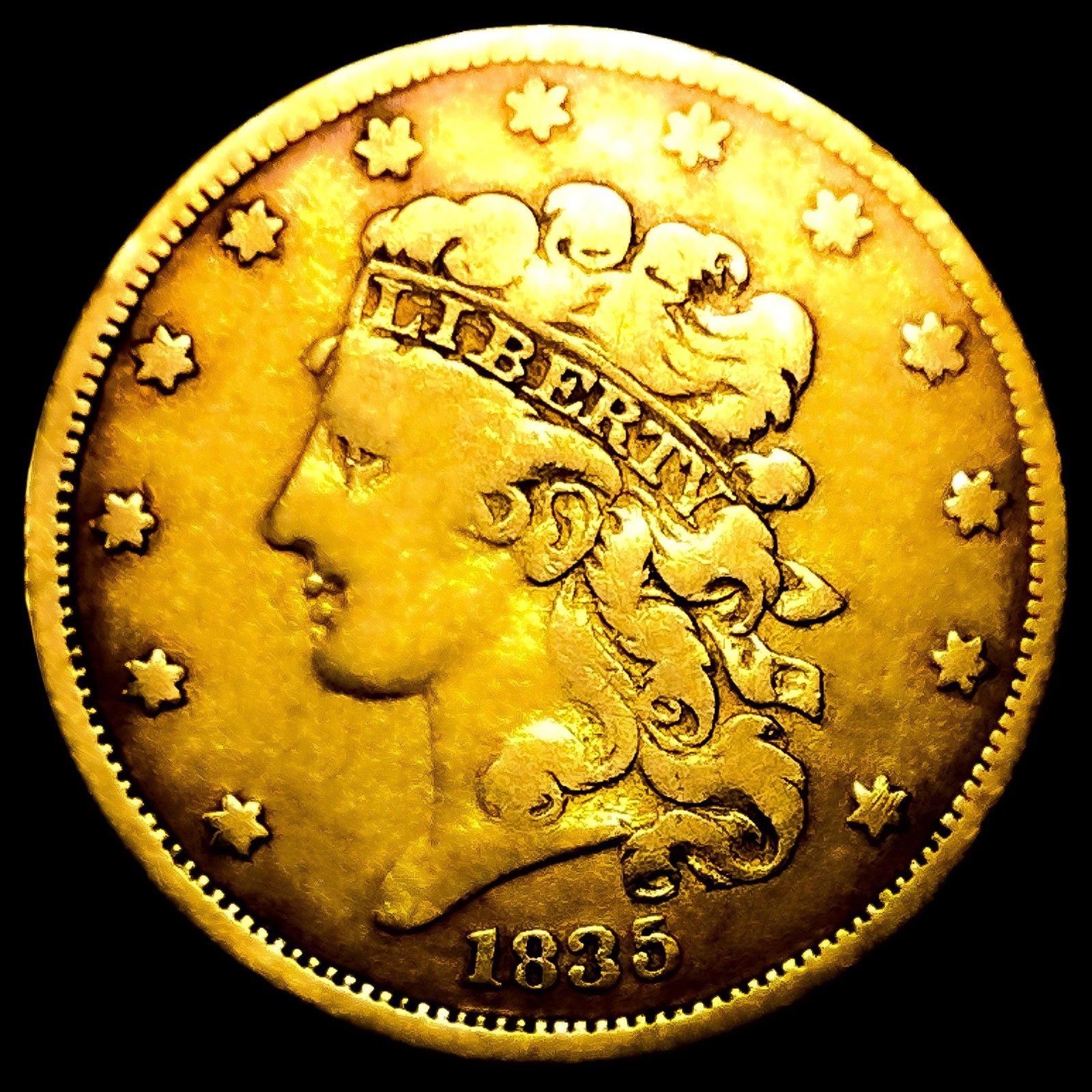 1835 $5 Gold Half Eagle (1 of 2)