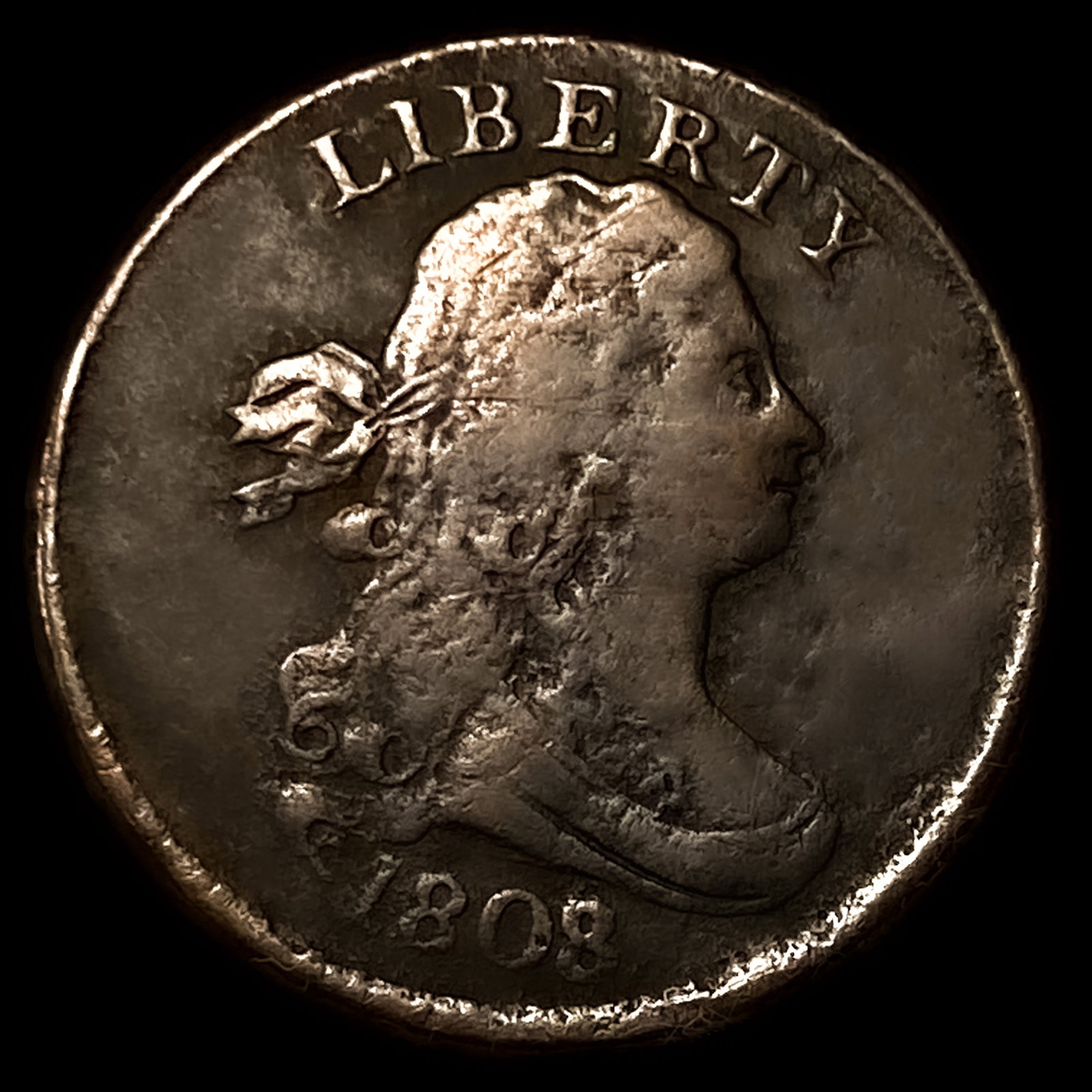 1808/7 Draped Bust Half Cent (1 of 2)