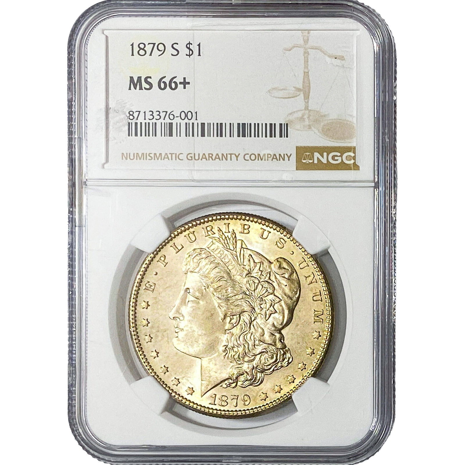 1879-S Morgan Silver Dollar NGC MS66+: 1879-S Morgan Silver Dollar NGC MS66+