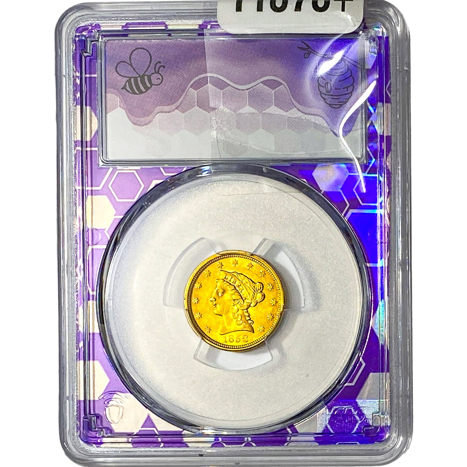1852 $2.50 Gold Quarter Eagle PCGS AU58: 1852 $2.50 Gold Quarter Eagle PCGS AU58