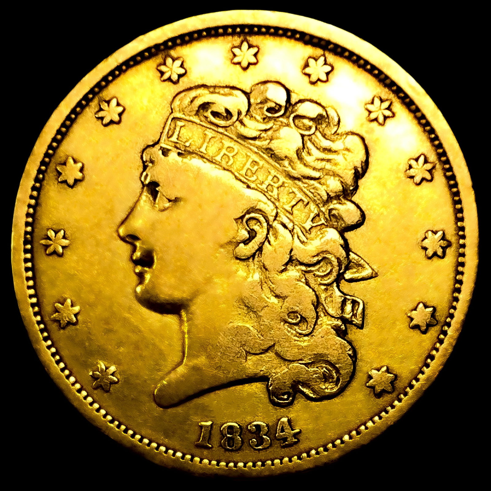 1834 $5 Gold Half Eagle (1 of 2)