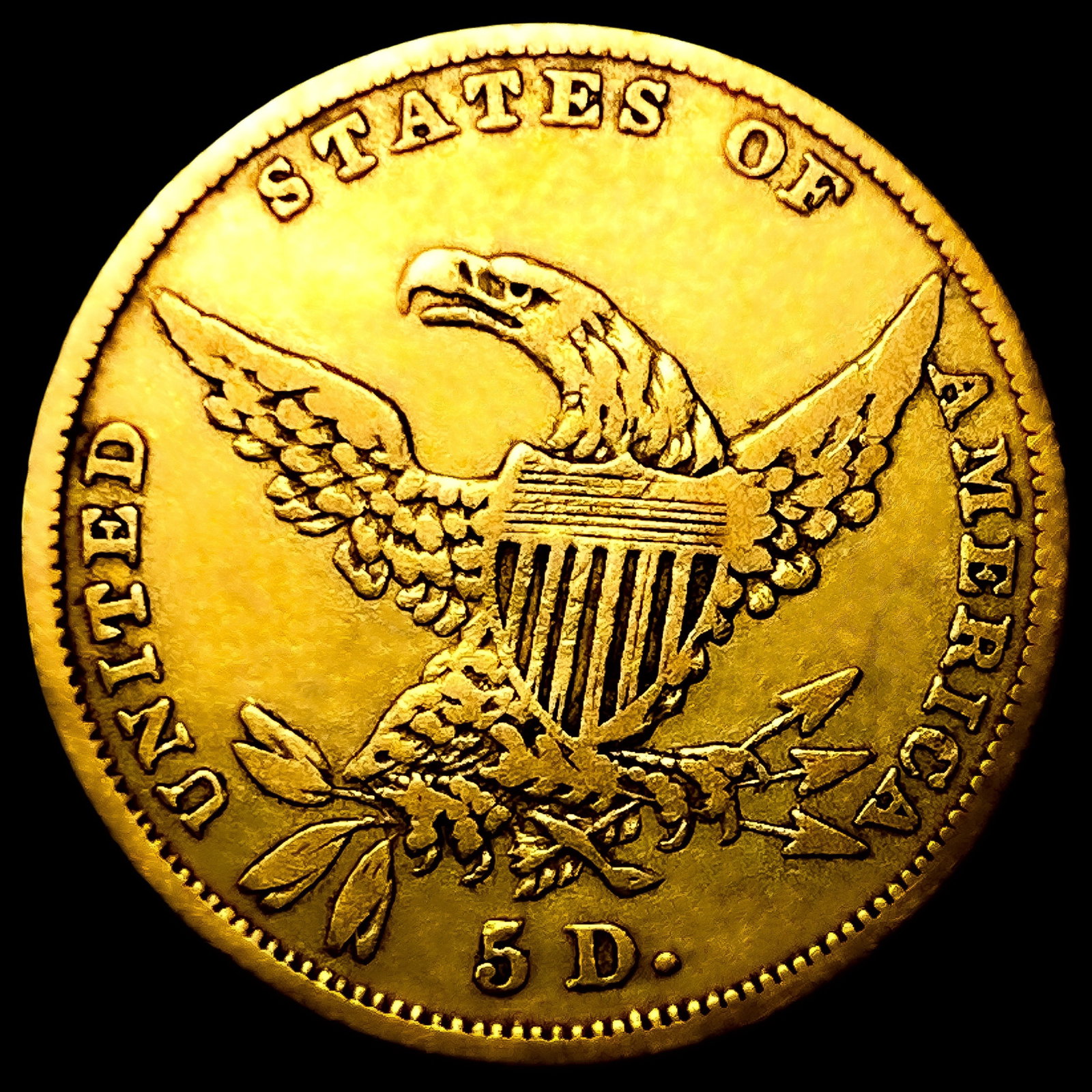 1834 $5 Gold Half Eagle - 2