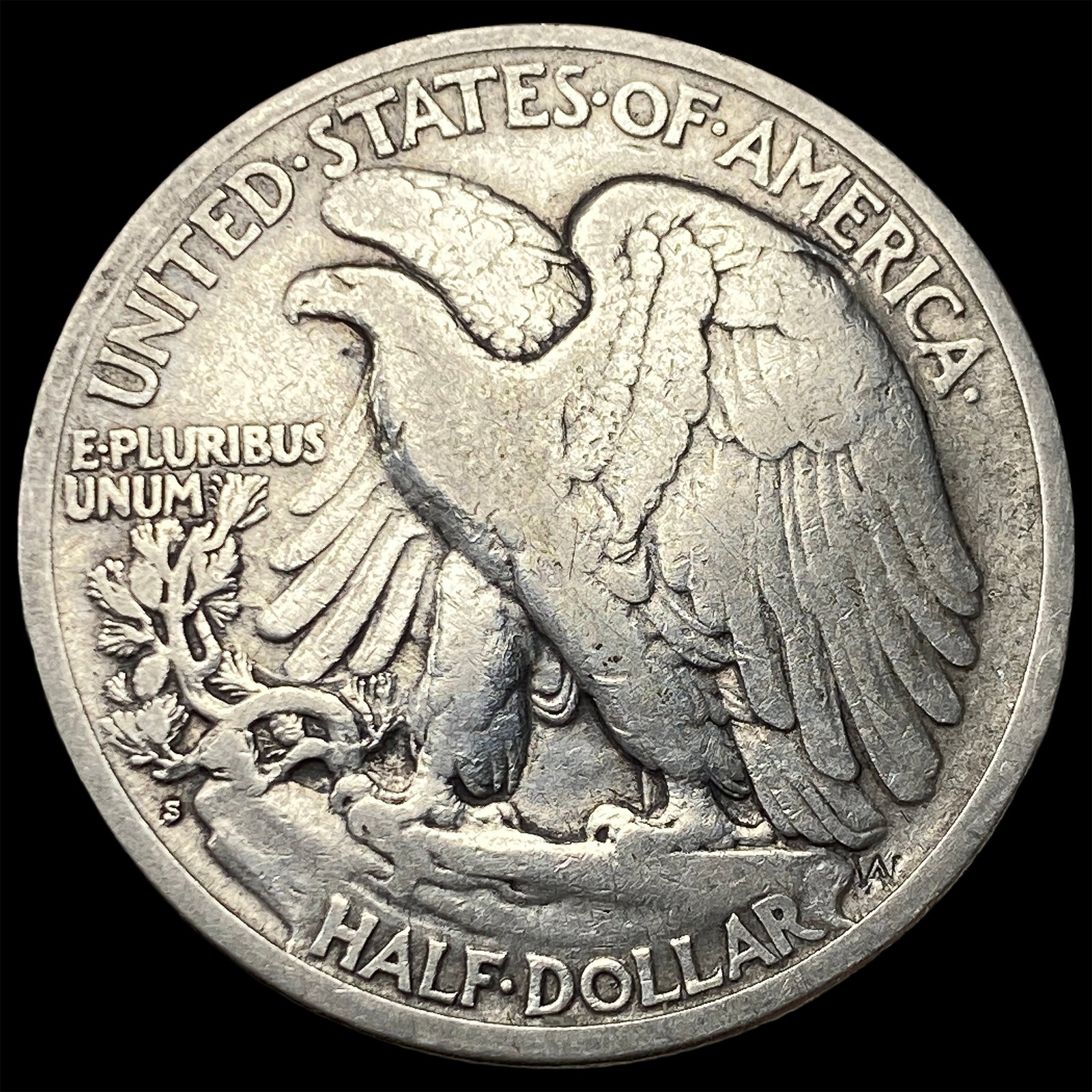1919-S Silver Walking Liberty Half Dollar LIGHTLY CIRCULATED - 2