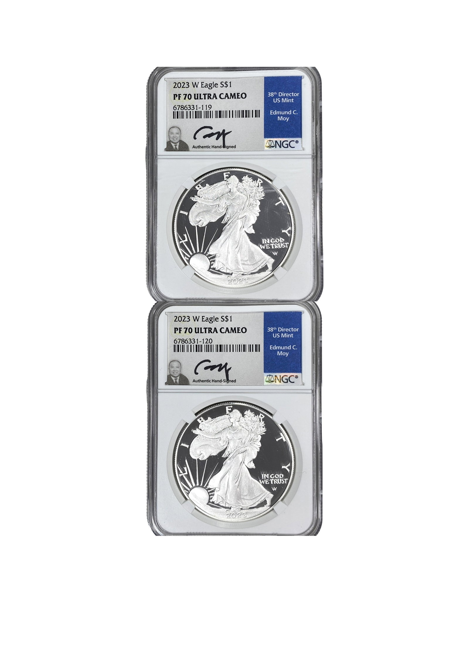 [2 Coins] 2023 Silver Eagle NGC PF70 UC (1 of 2)