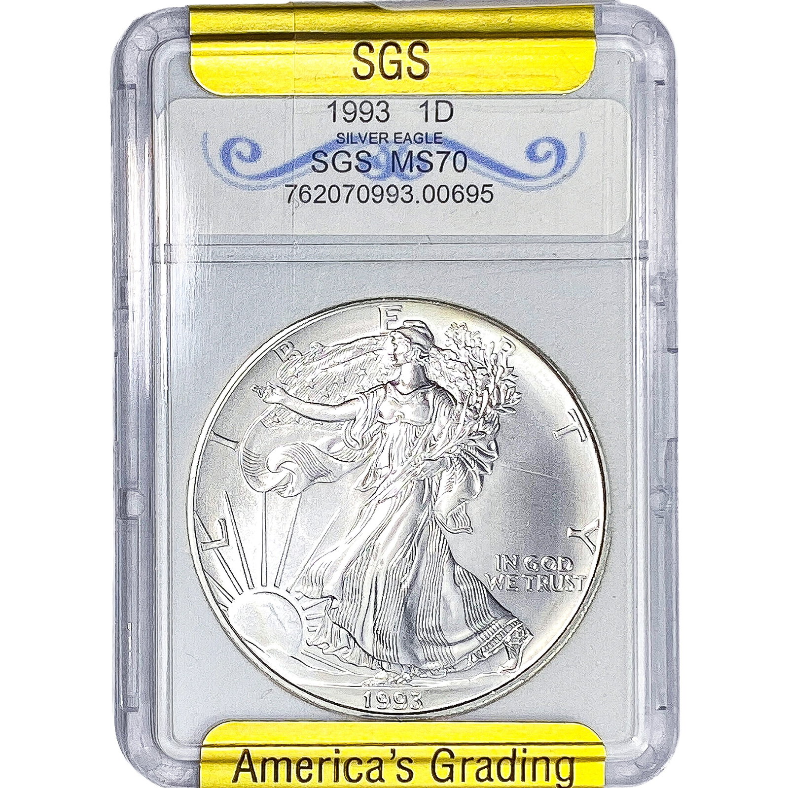 1993 Silver Eagle SGS MS70 (1 of 2)