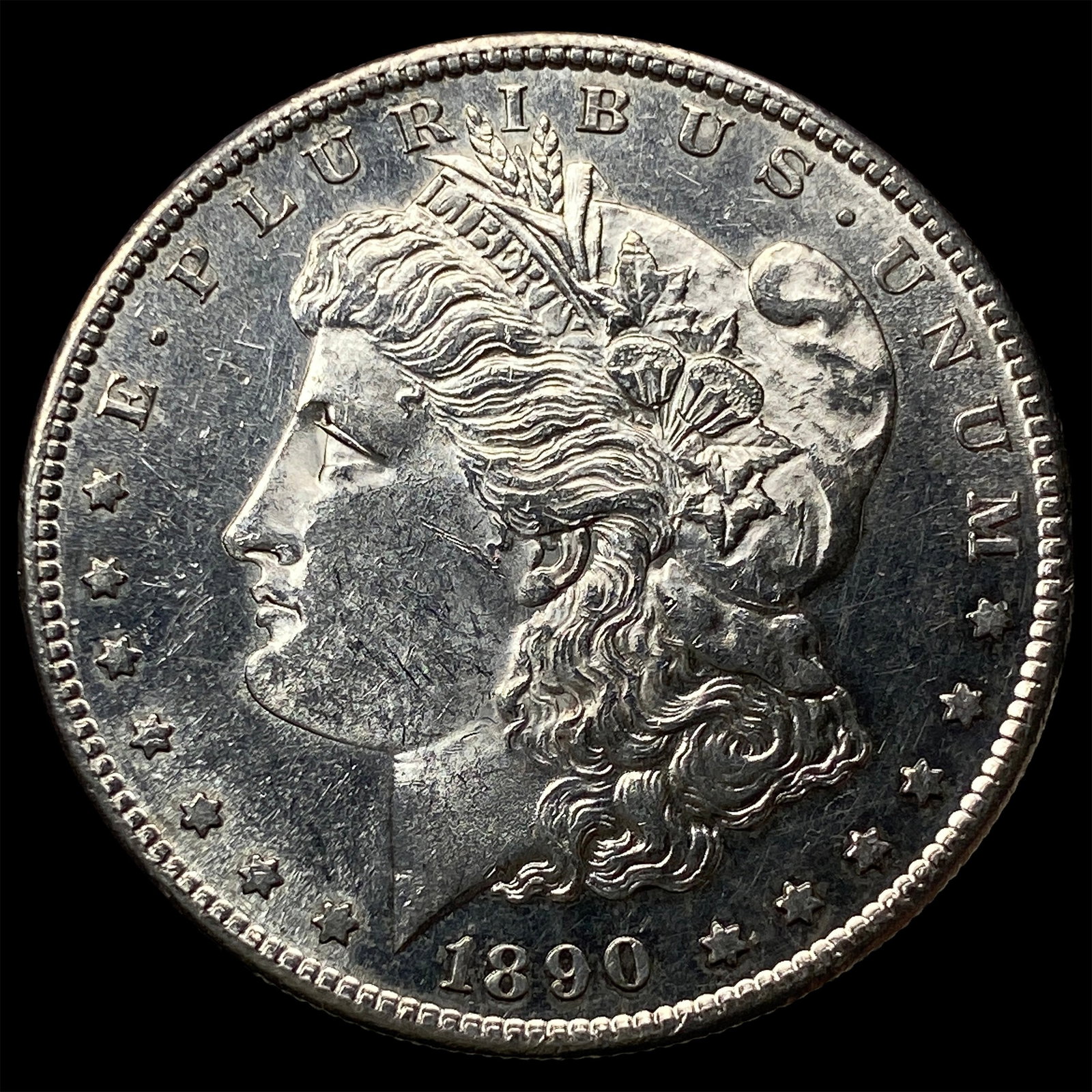 1890-S Silver Morgan Dollar CHOICE AU: 1890-S Silver Morgan Dollar CHOICE AU