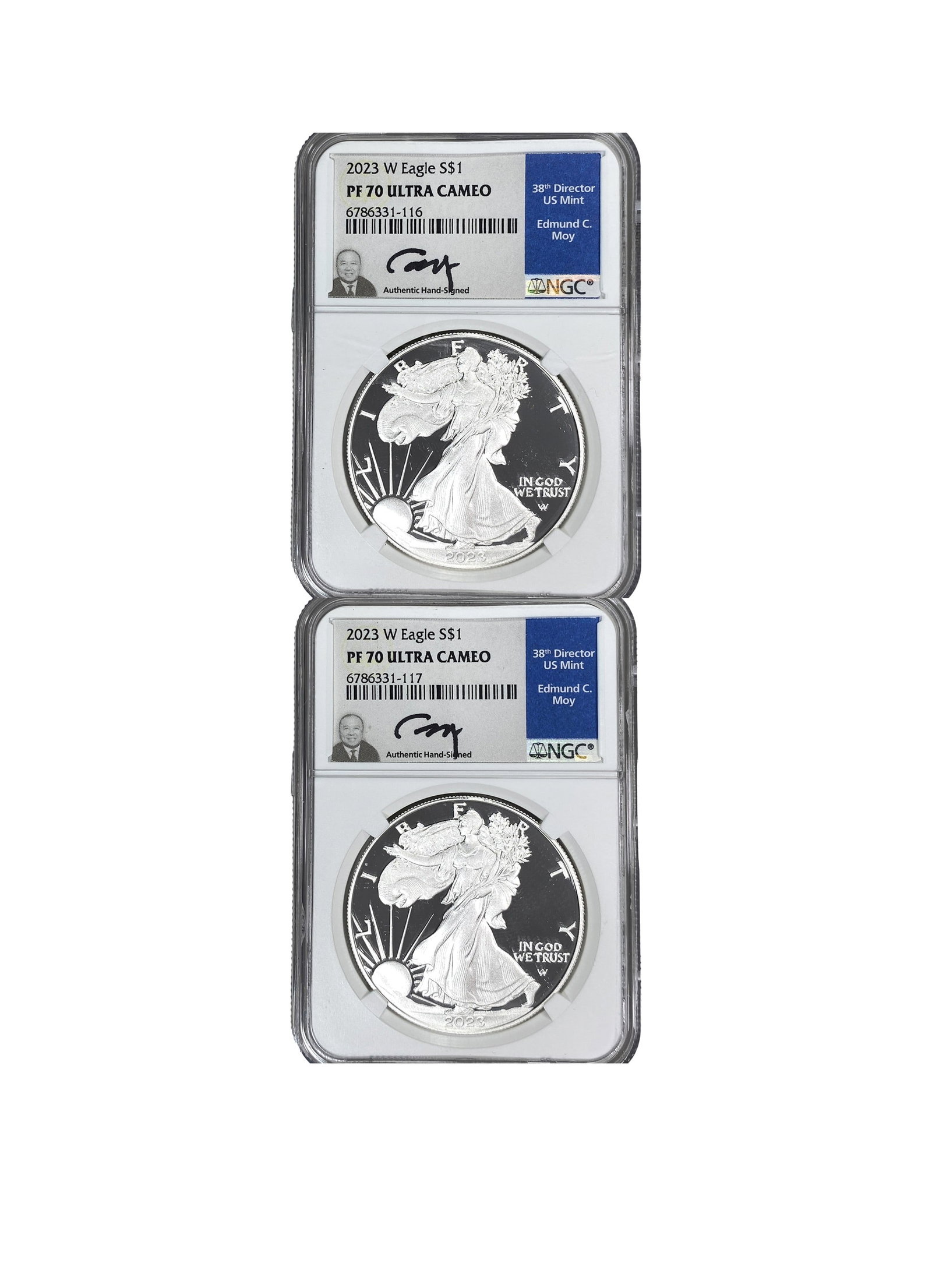 [2 Coins] 2023 Silver Eagle NGC PF70 UC (1 of 2)