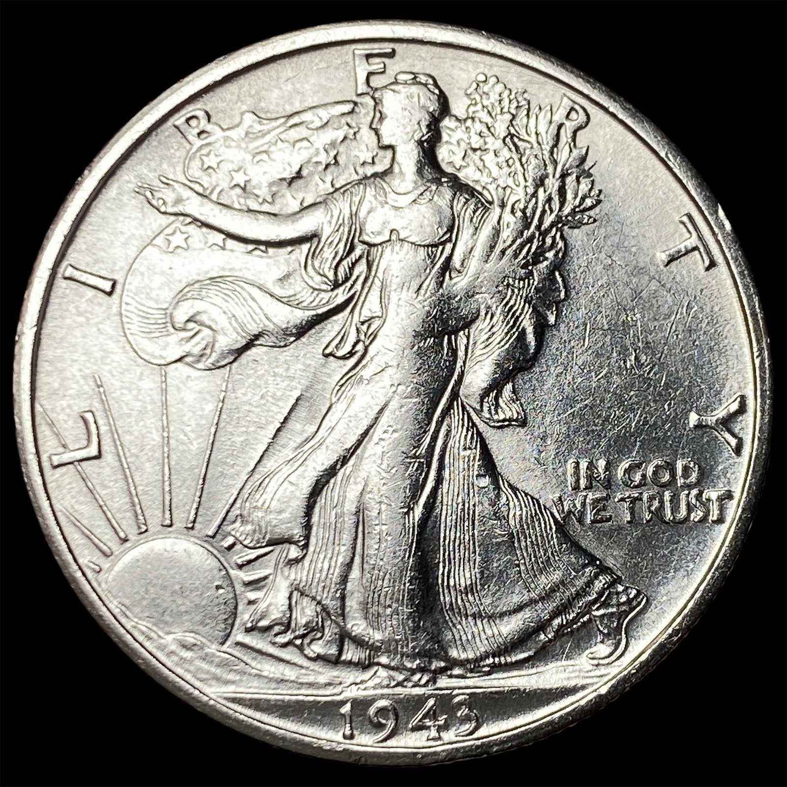 1943-S Silver Half Dollar CLOSELY UNCIRCULATED: 1943-S Silver Half Dollar CLOSELY UNCIRCULATED