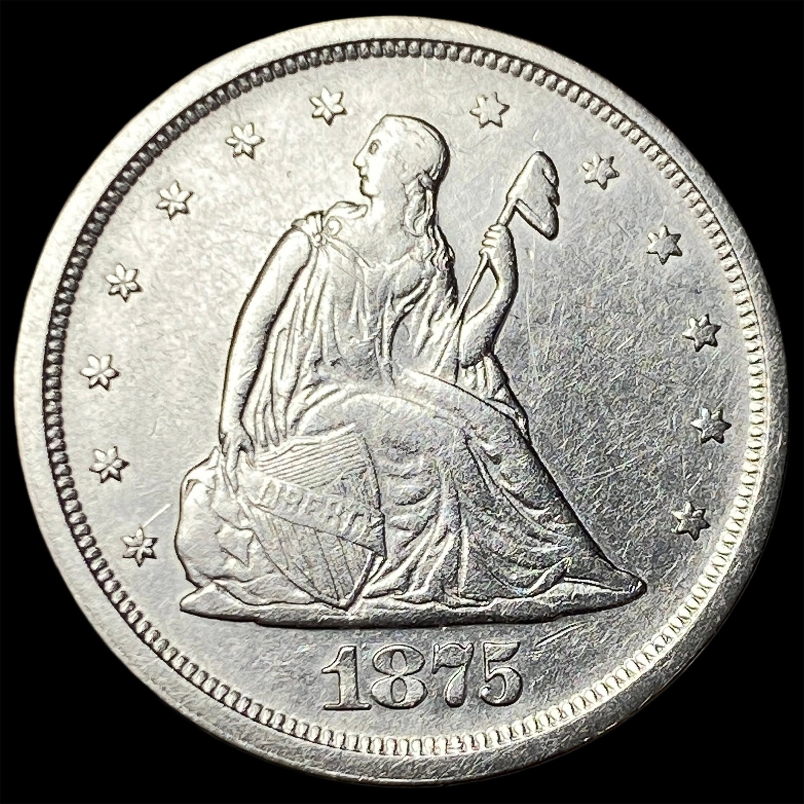 1875-S Silver Twenty Cents LIGHTLY CIRCULATED: 1875-S Silver Twenty Cents LIGHTLY CIRCULATED