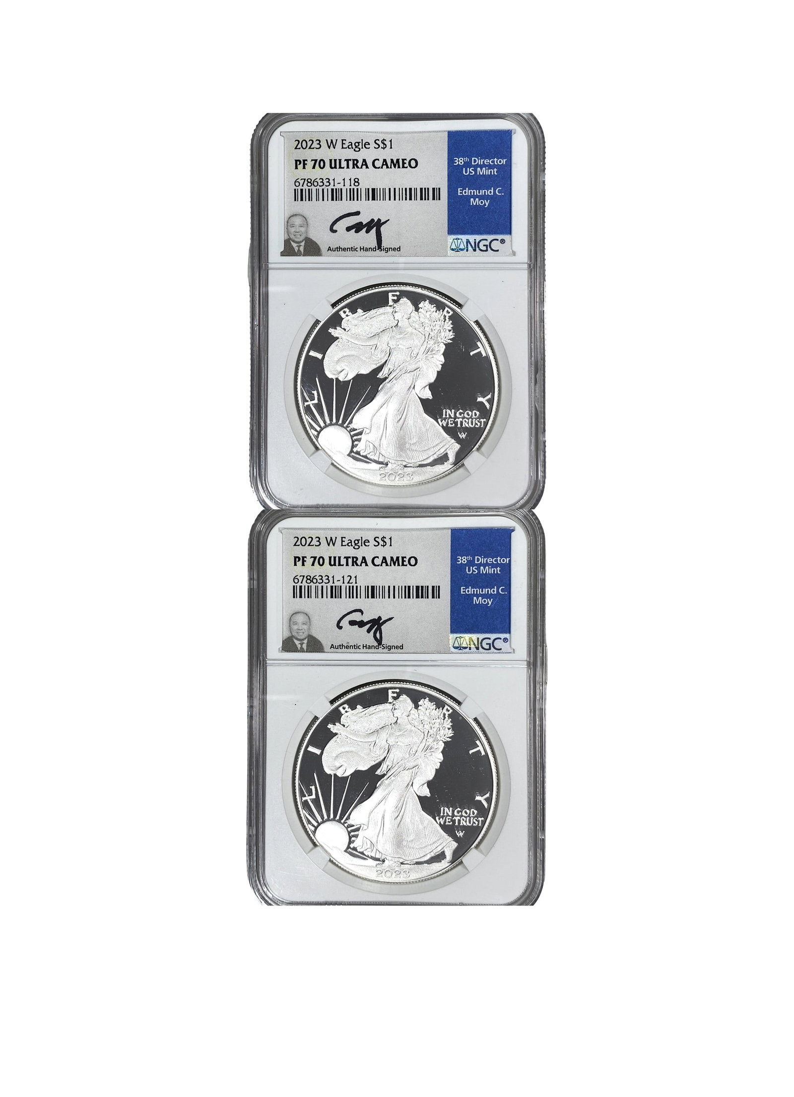 [2 Coins] 2023 Silver Eagle NGC PF70 UC: [2 Coins] 2023 Silver Eagle NGC PF70 UC