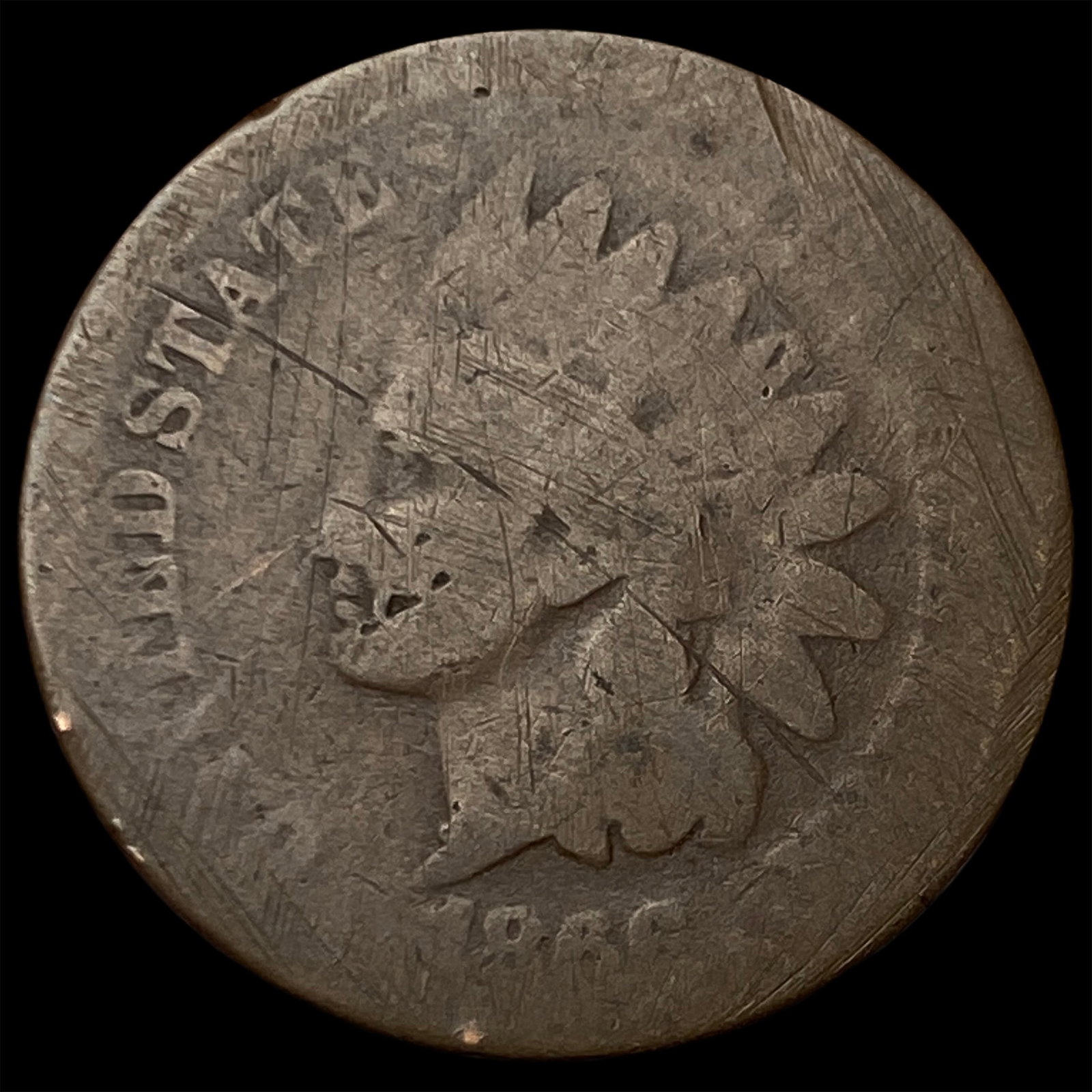 1866 Indian Head Cent NICELY CIRCULATED: 1866 Indian Head Cent NICELY CIRCULATED