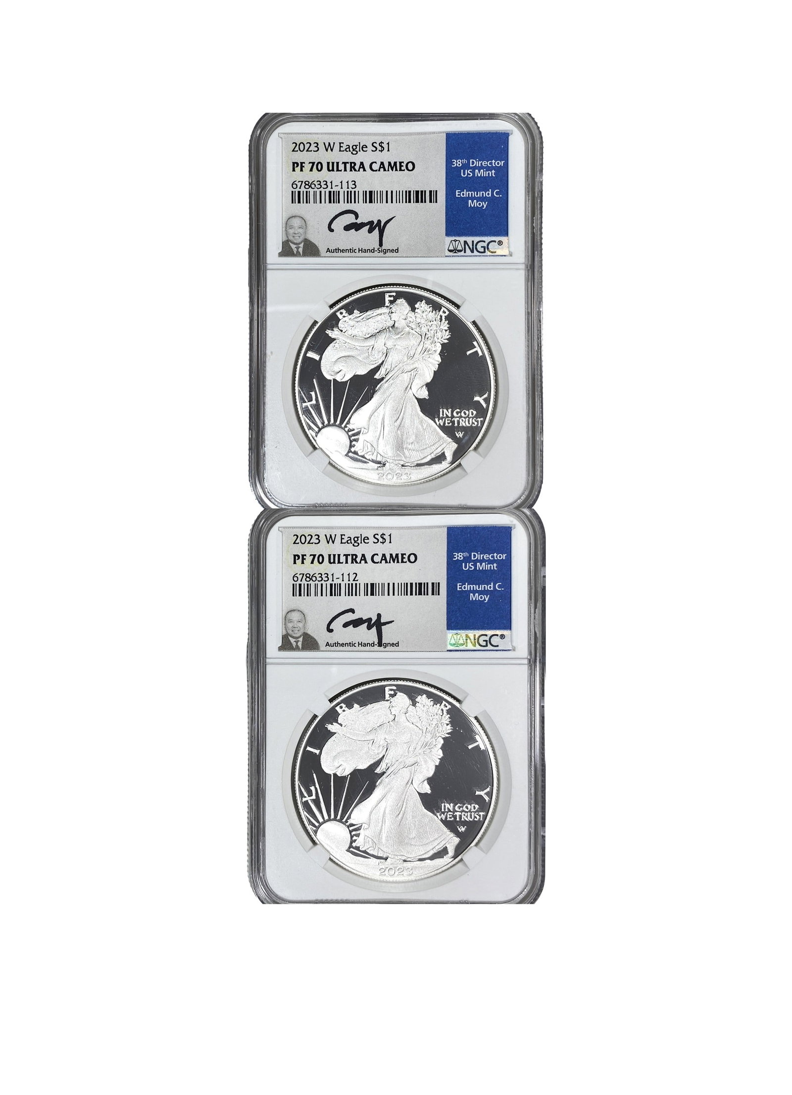 [2 Coins] 2023 Silver Eagle NGC PF70 UC (1 of 2)