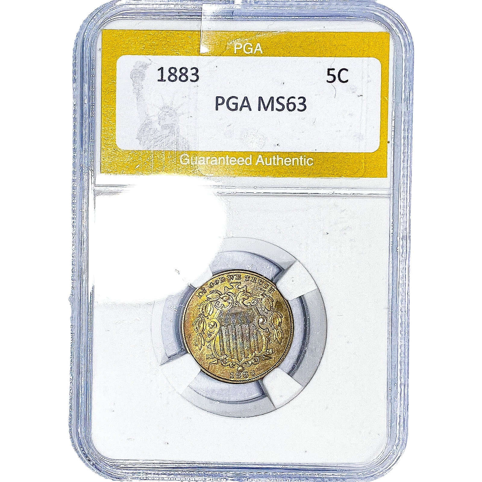 1883 Shield Nickel PGA MS63: 1883 Shield Nickel PGA MS63