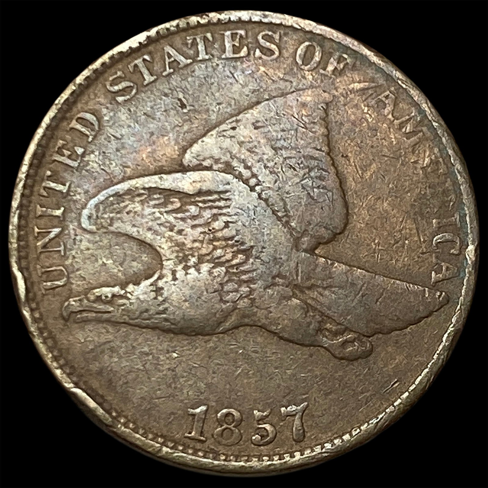1857 Copper-Nickel Flying Eagle Cent LIGHTLY CIRCULATED: 1857 Copper-Nickel Flying Eagle Cent LIGHTLY CIRCULATED