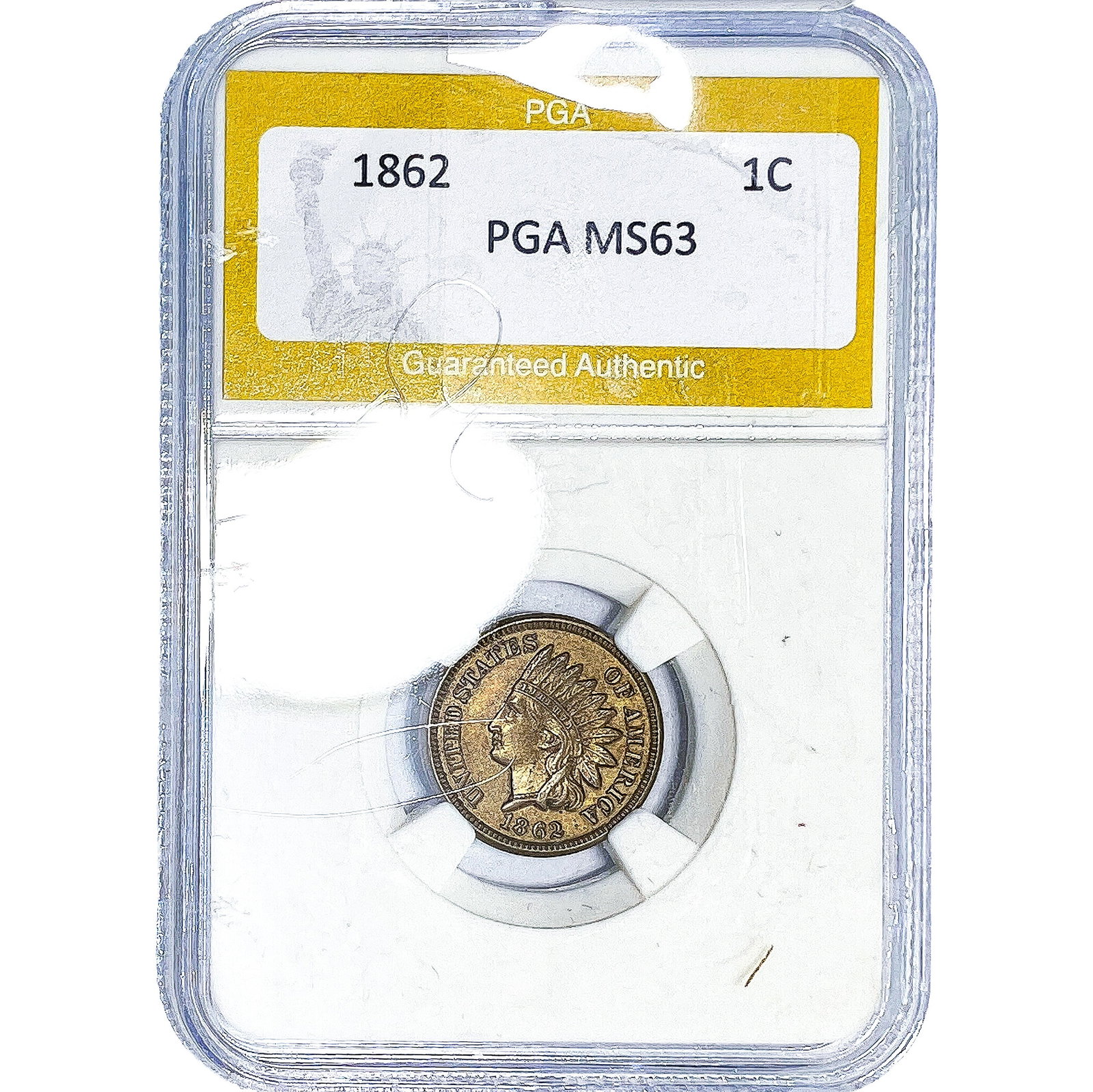1862 Indian Head Cent PGA MS63: 1862 Indian Head Cent PGA MS63