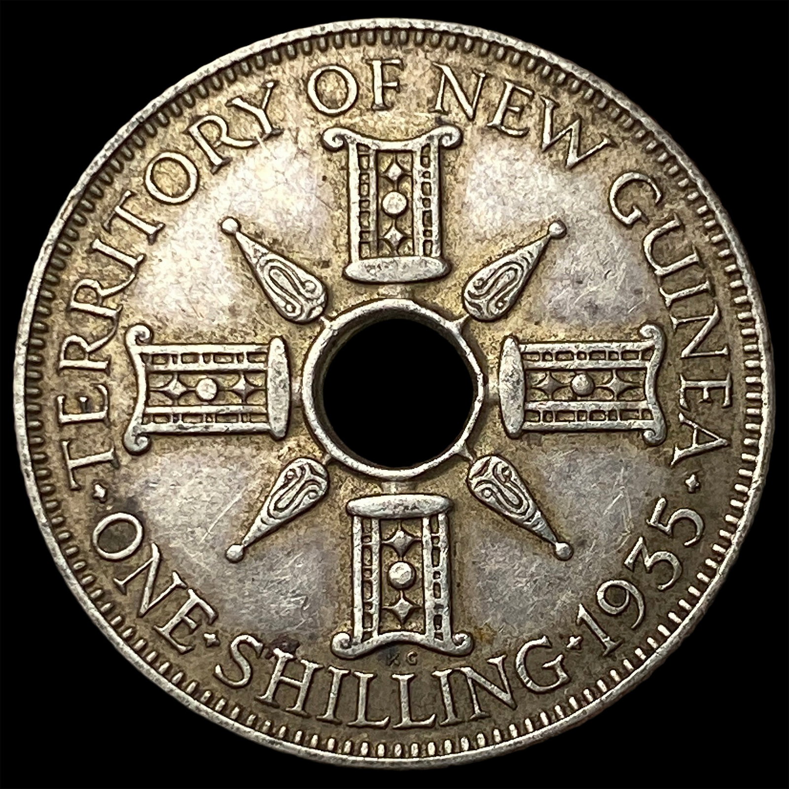 1935 New Guinea Silver 1 Shilling KM 5 (1 of 2)
