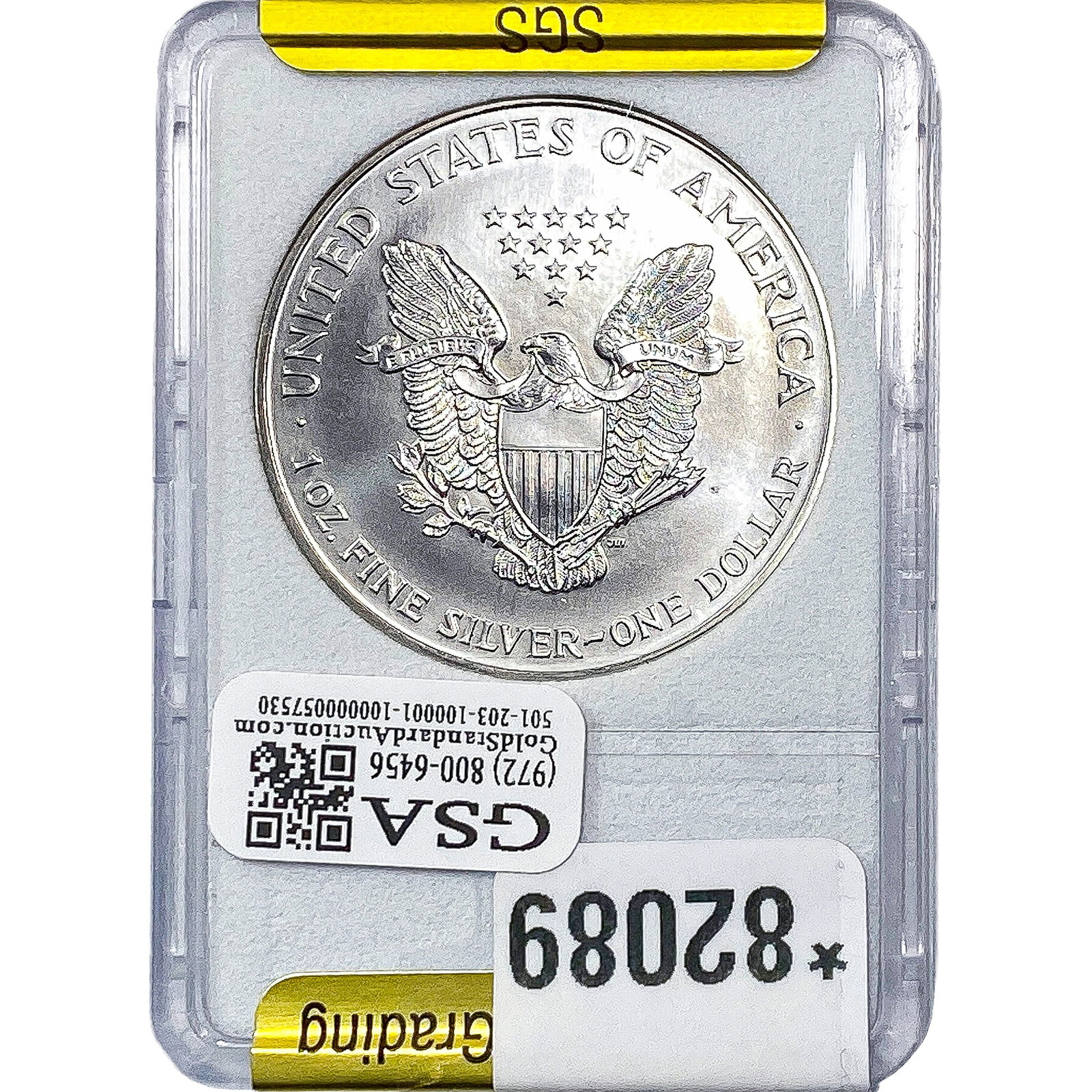 1999 Silver Eagle SGS MS70 - 2