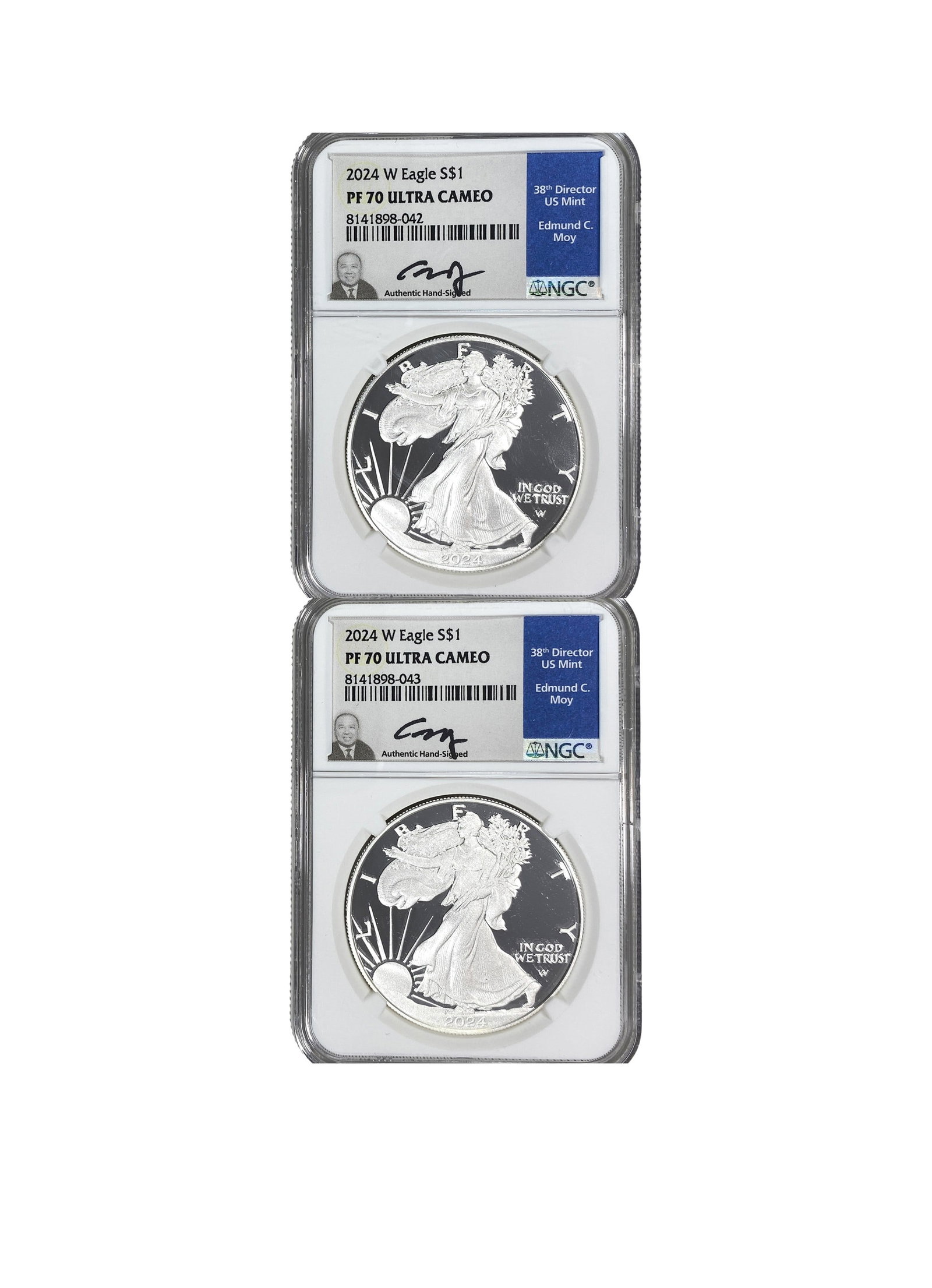 [2 Coins] 2024 Silver Eagle NGC PF70 UC (1 of 2)