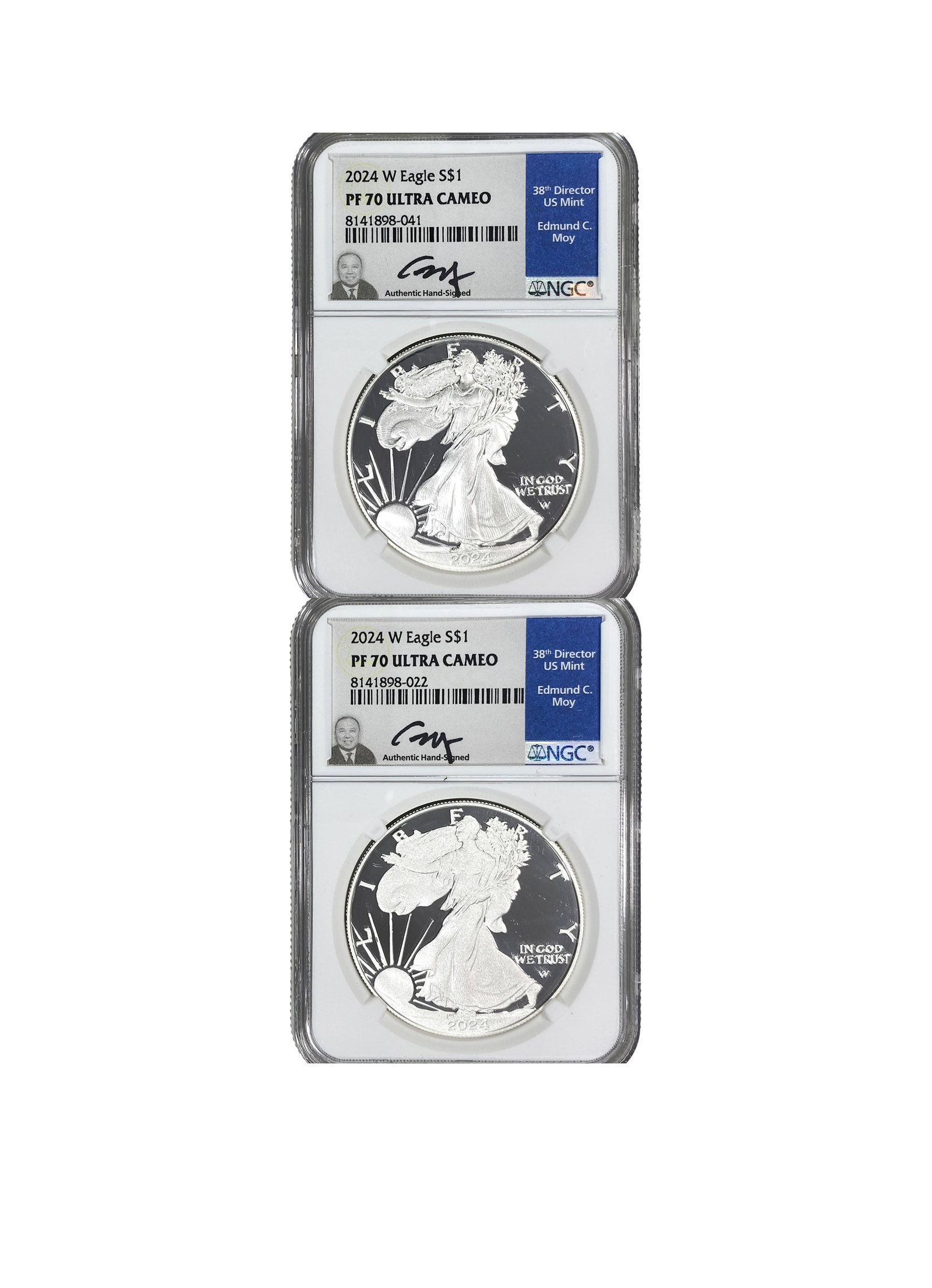 [2 Coins] 2024 Silver Eagle NGC PF70 UC: [2 Coins] 2024 Silver Eagle NGC PF70 UC