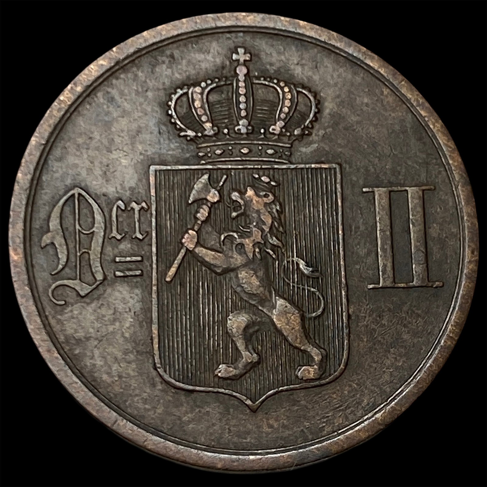 1889 Norway Bronze 2 Ore (1 of 2)