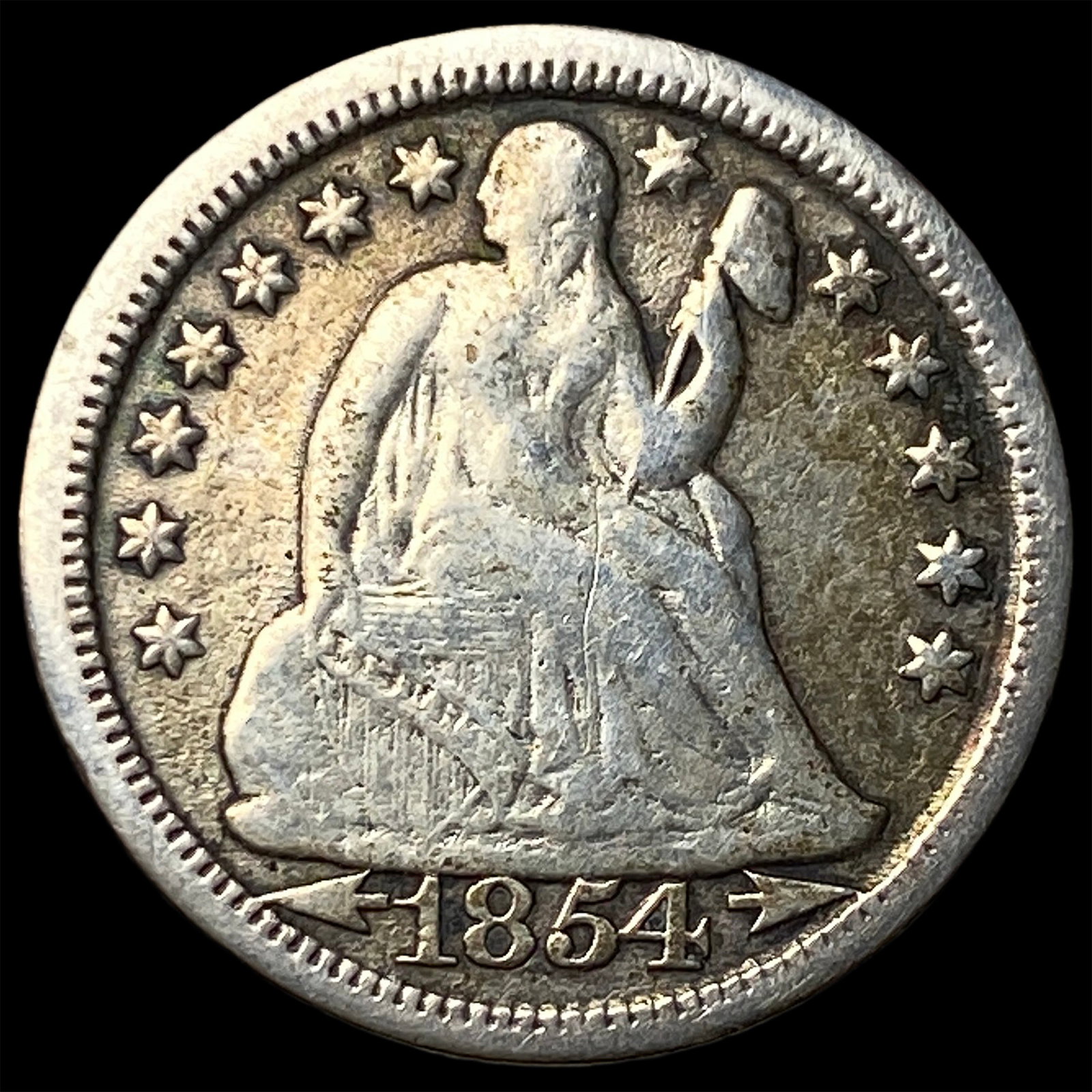 1854-O Seated Liberty Dime LIGHTLY CIRCULATED: 1854-O Seated Liberty Dime LIGHTLY CIRCULATED