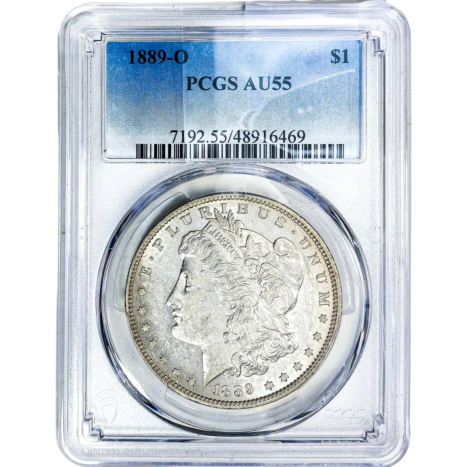 1889-O Morgan Silver Dollar PCGS AU55: 1889-O Morgan Silver Dollar PCGS AU55
