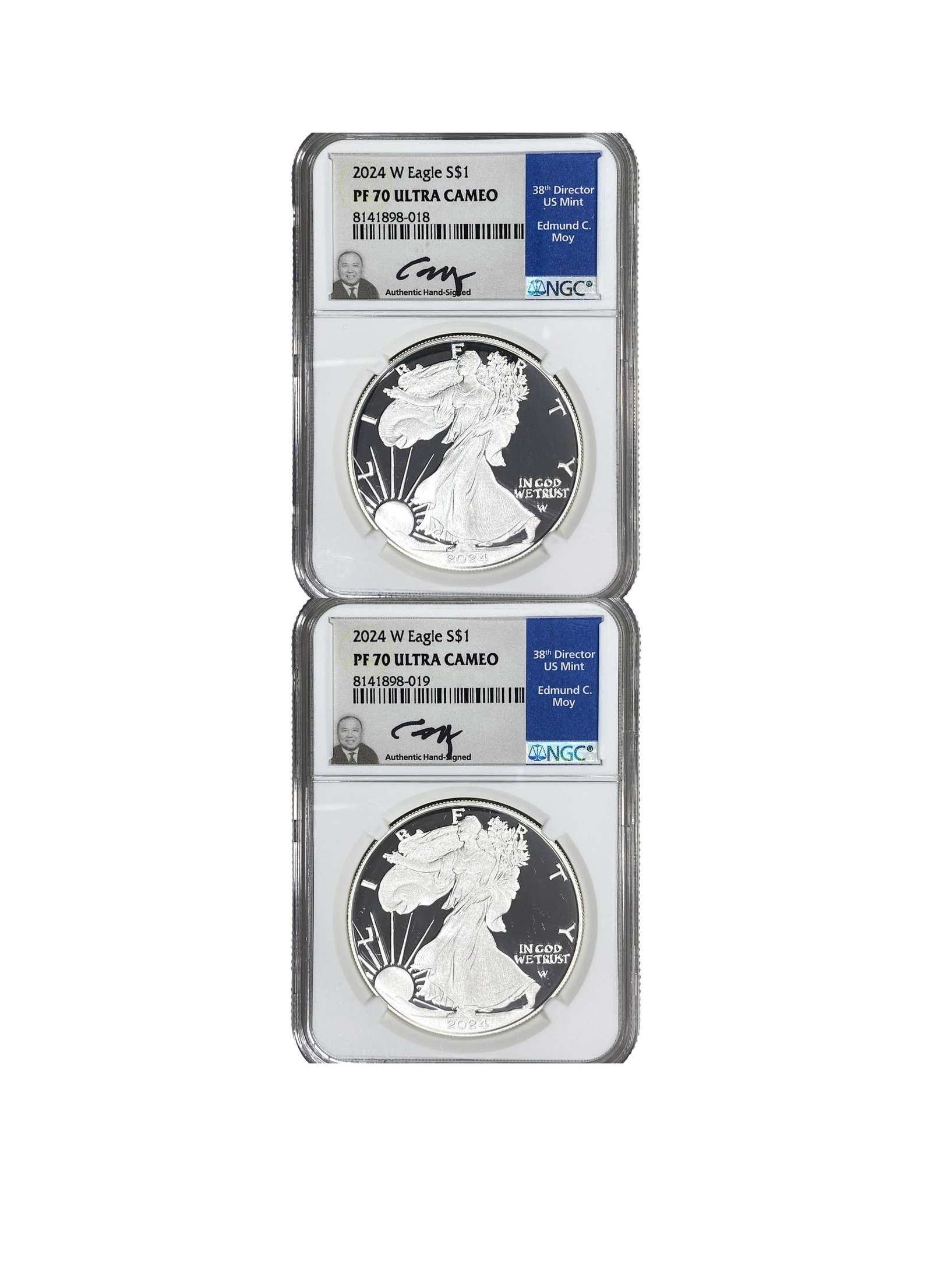 [2 Coins] 2024 Silver Eagle NGC PF70 UC (1 of 2)
