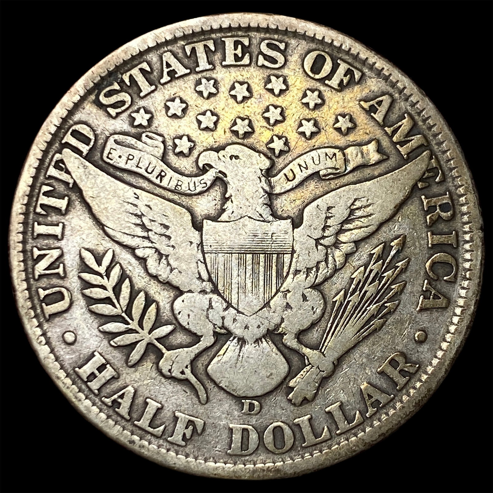 1908-D Silver Barber Half Dollar LIGHTLY CIRCULATED - 2