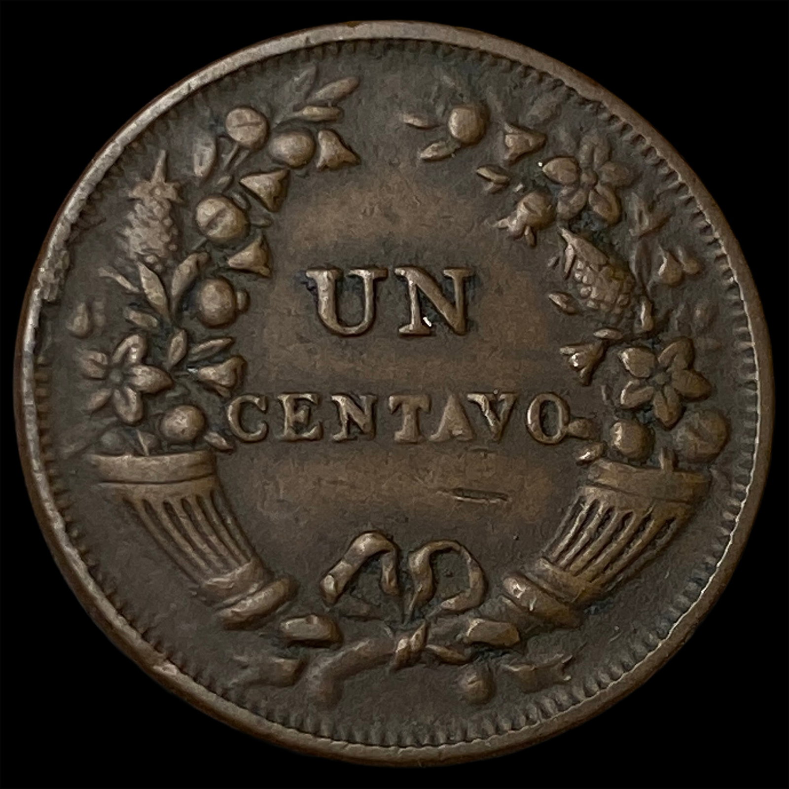1904 Peru Bronze 1 Centavo (1 of 2)