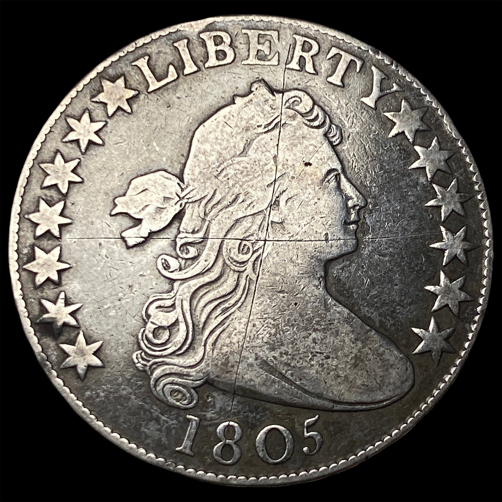 1805 Draped Bust Silver Half Dollar LIGHTLY CIRCULATED (1 of 2)